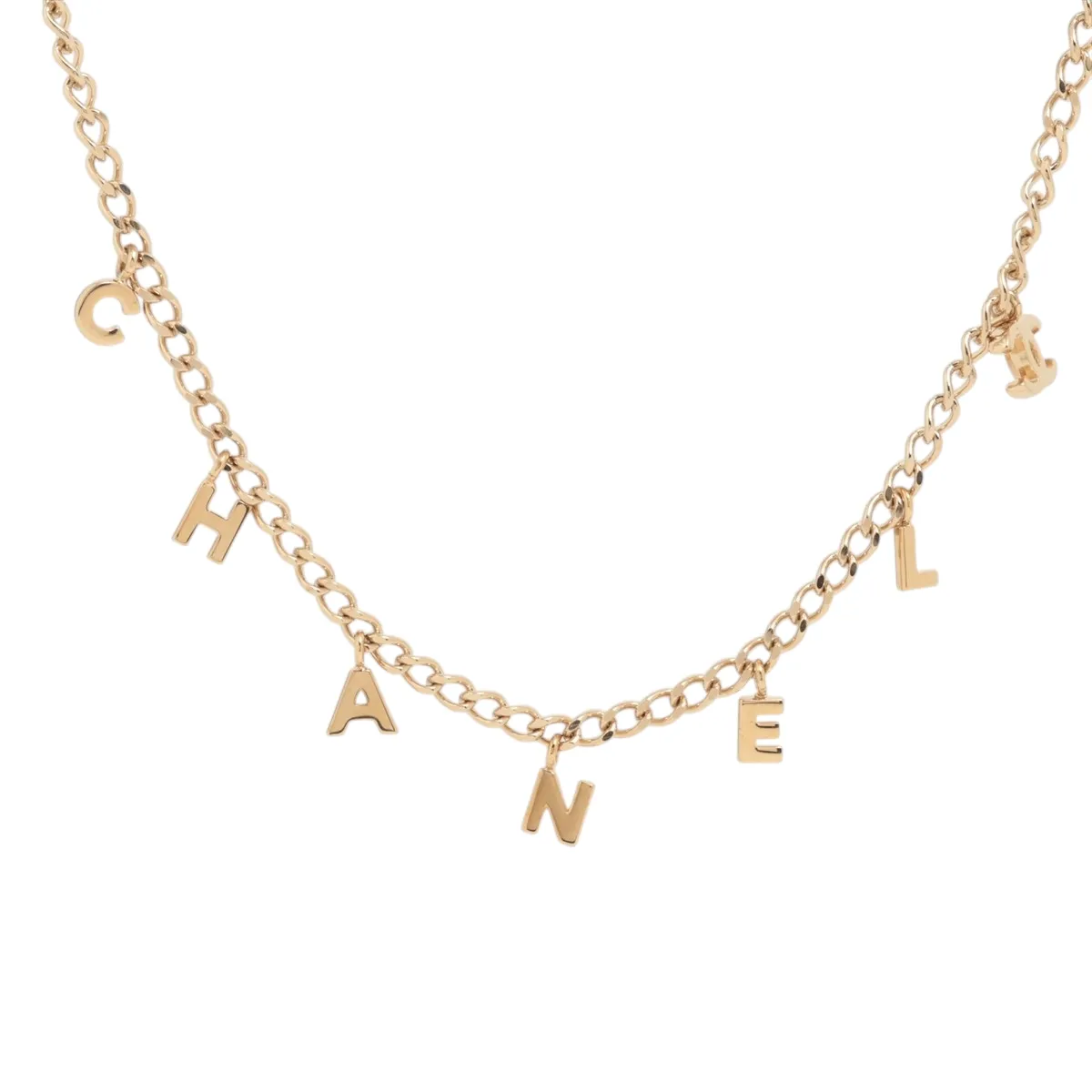 Coco Mark Logo Necklace 02A, GP Gold,