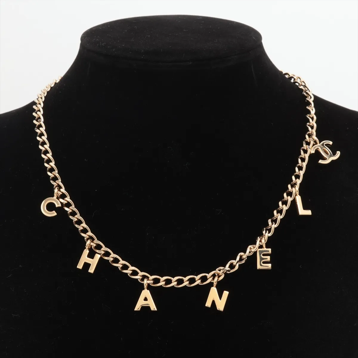 Coco Mark Logo Necklace 02A, GP Gold, — view 5