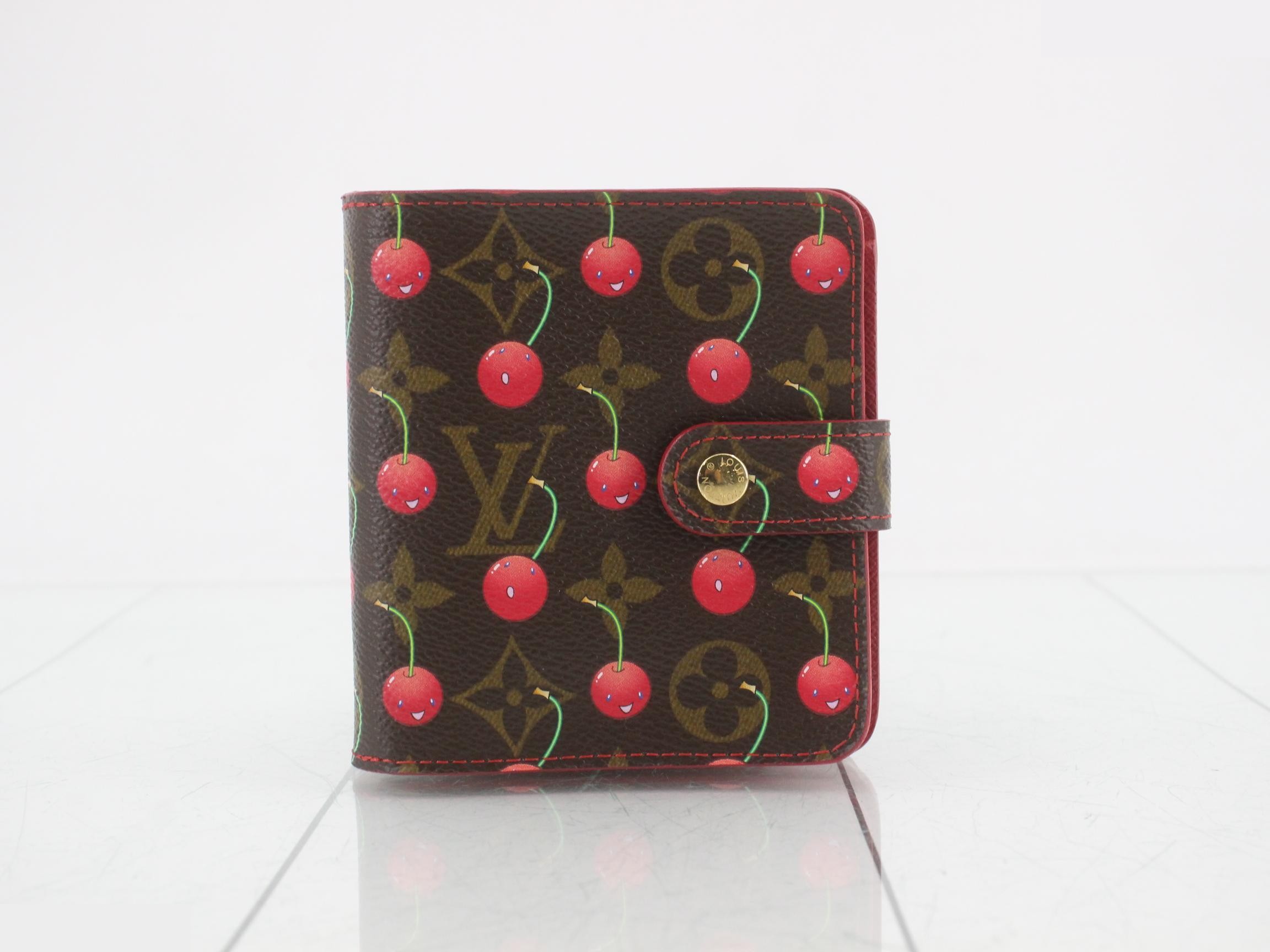 Monogram Cherry, Takashi Murakami, Compact Zip, M95005, CA0025