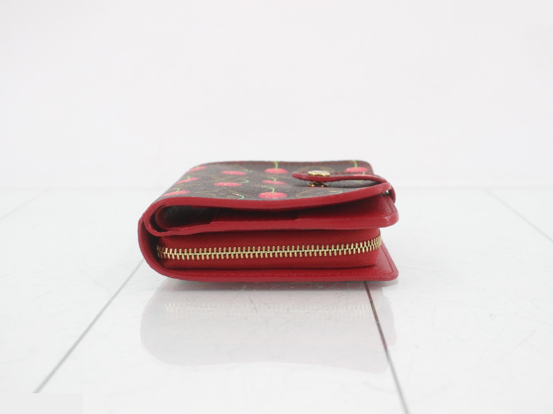 Monogram Cherry, Takashi Murakami, Compact Zip, M95005, CA0025 — view 3