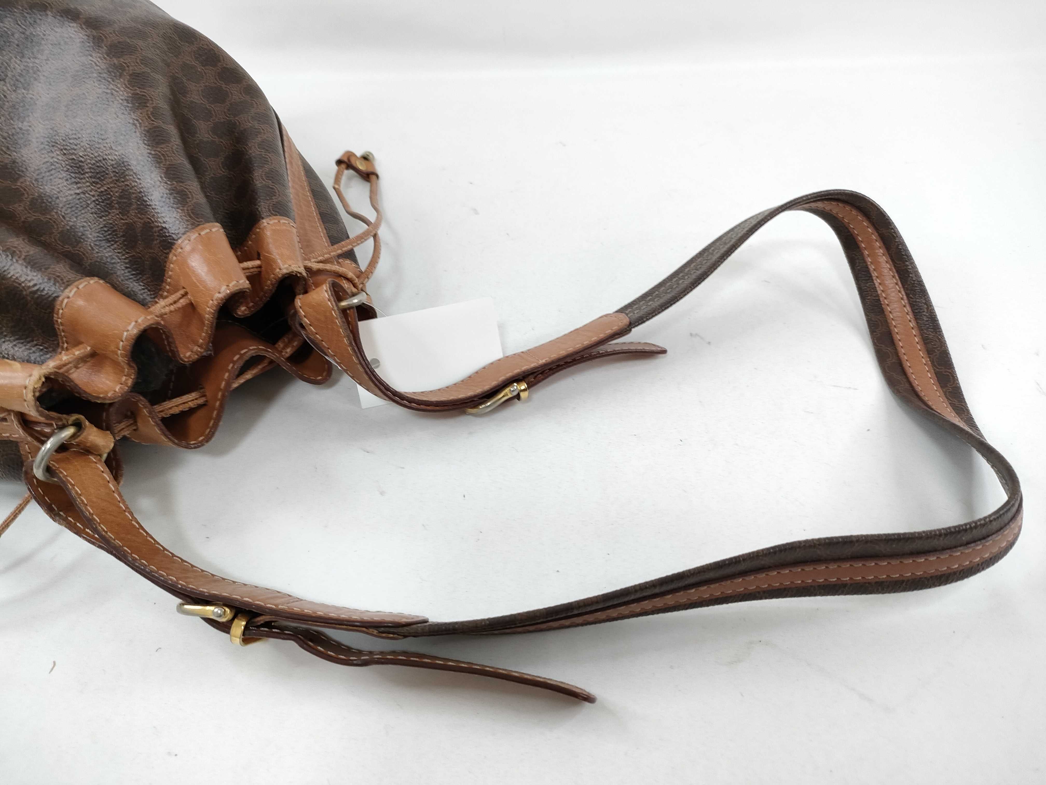 drawstring bucket shoulder bag — view 5