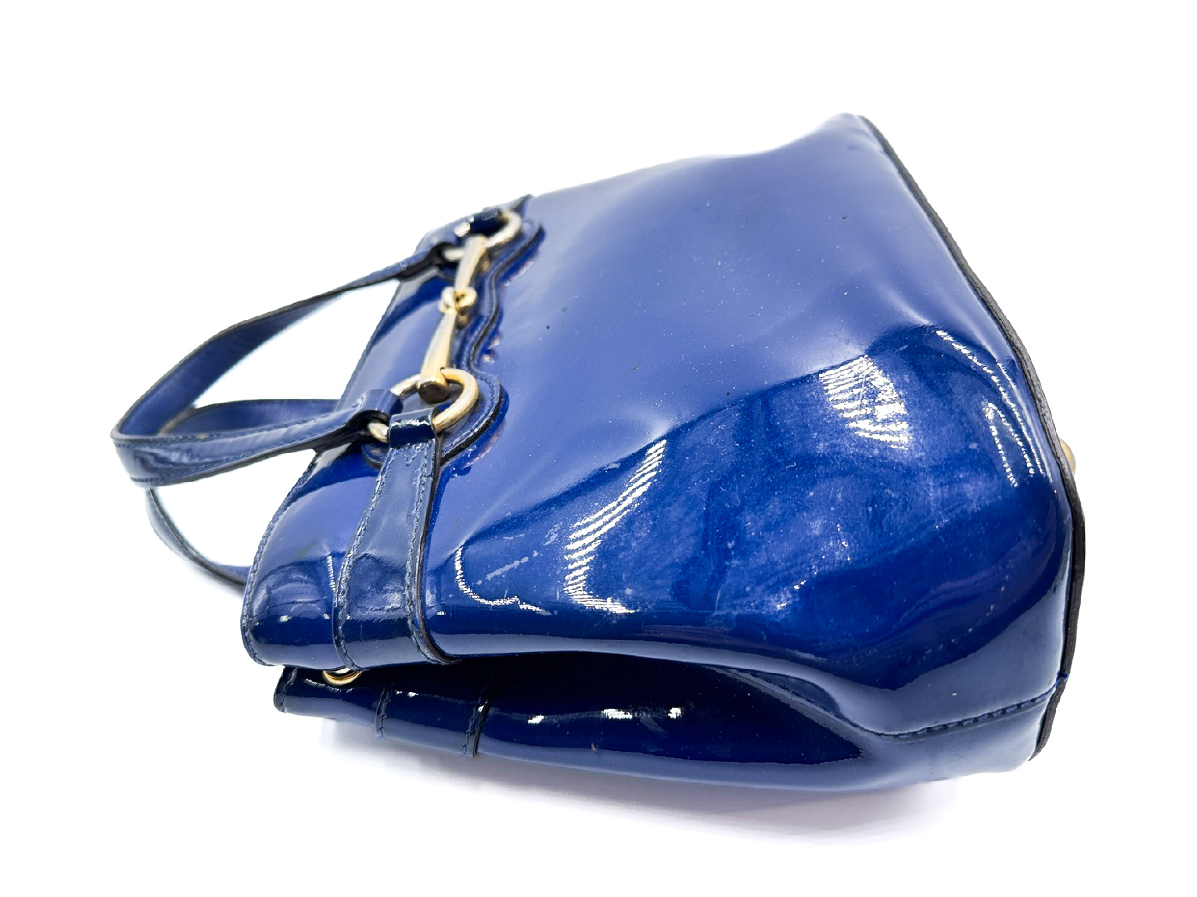 Horsebit Gold Hardware Leather Handbag 371925 — view 4