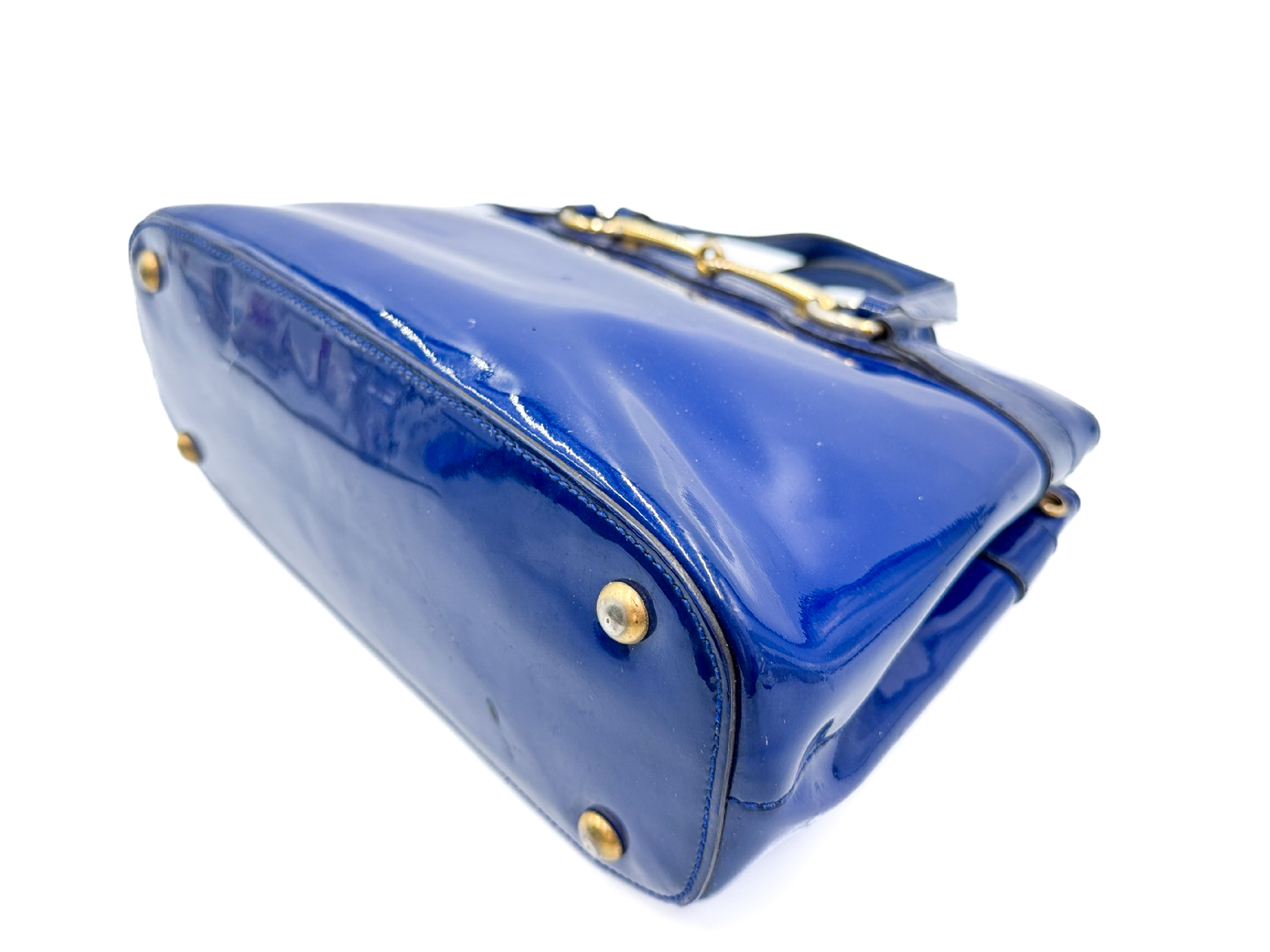 Horsebit Gold Hardware Leather Handbag 371925 — view 7