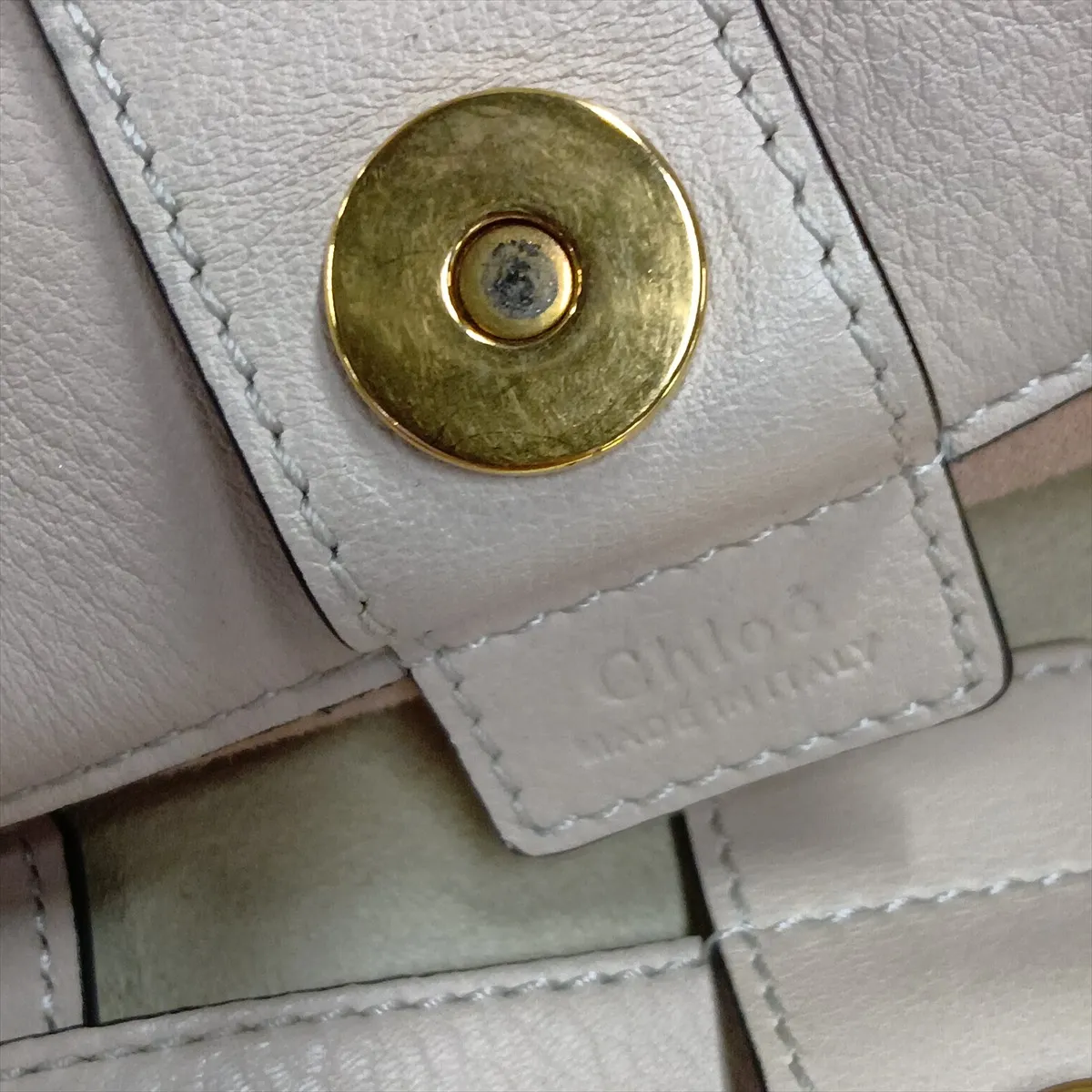 Milo Leather Tote Bag, Beige — view 12