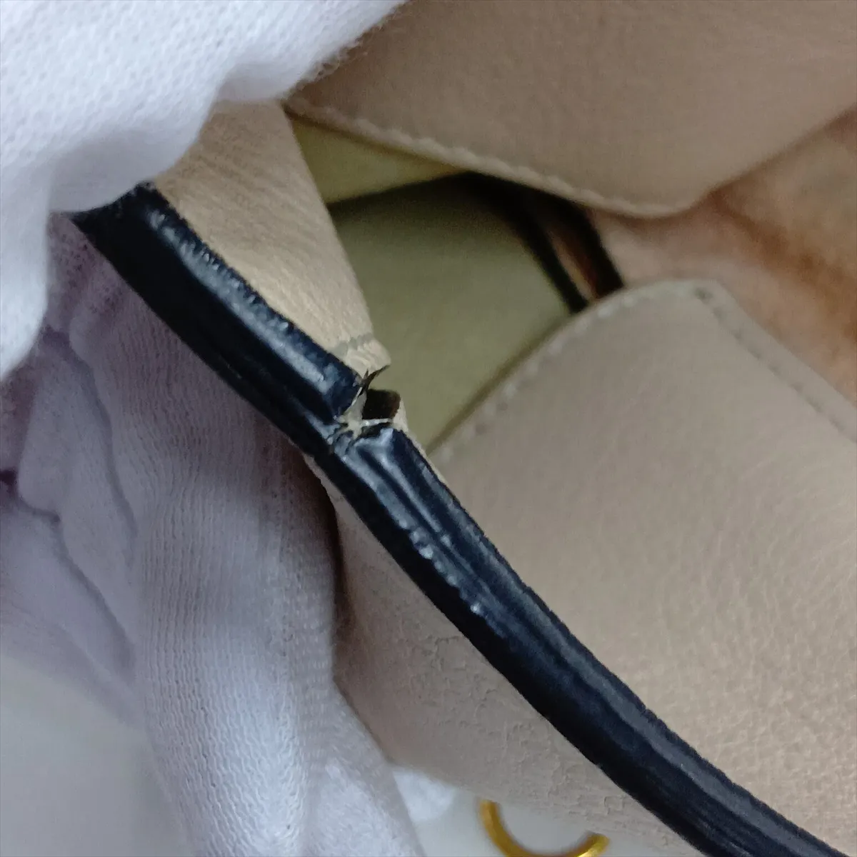 Milo Leather Tote Bag, Beige — view 13