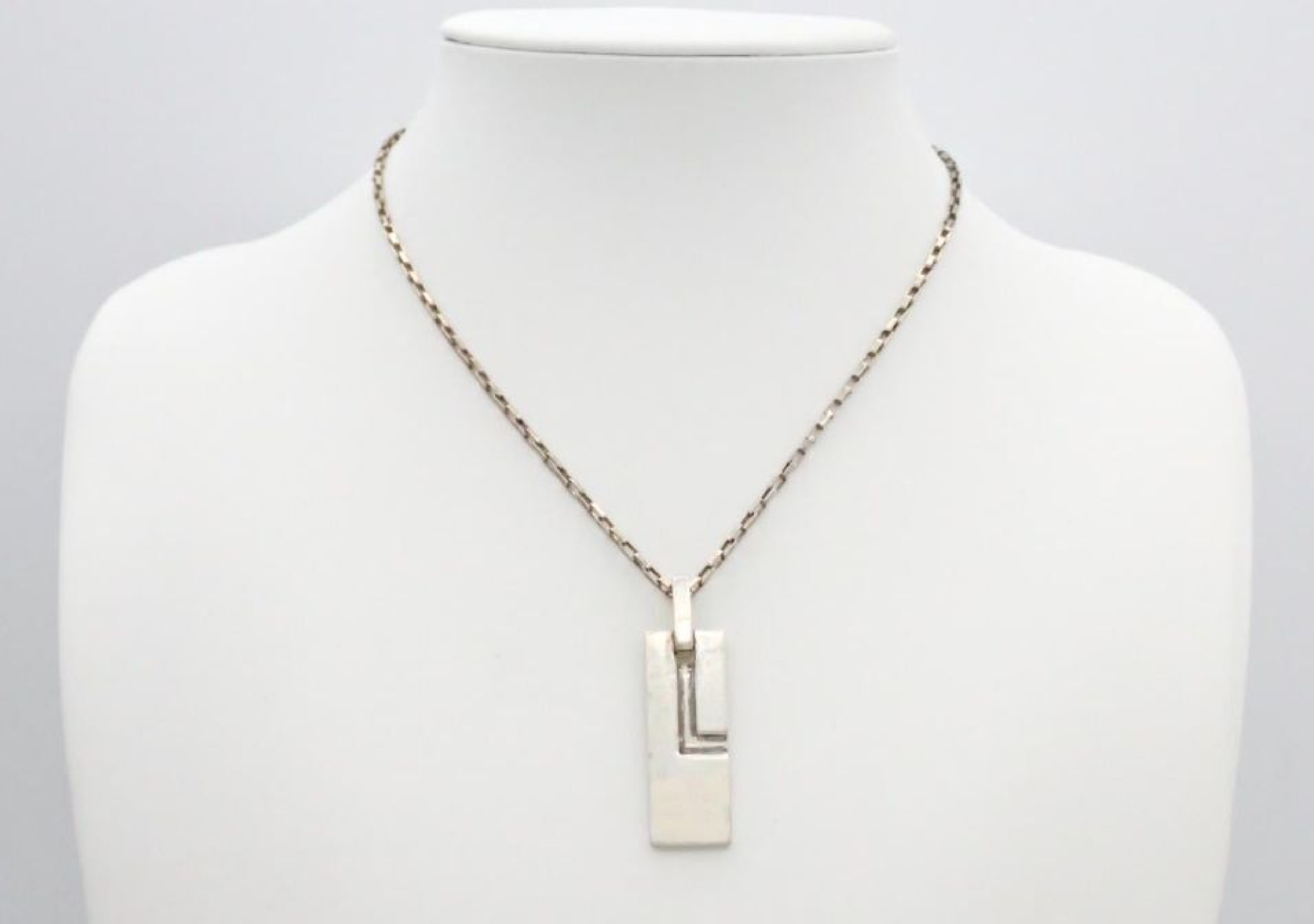 925/16.7g Plate Necklace, Chain approx. 42cm — view 2