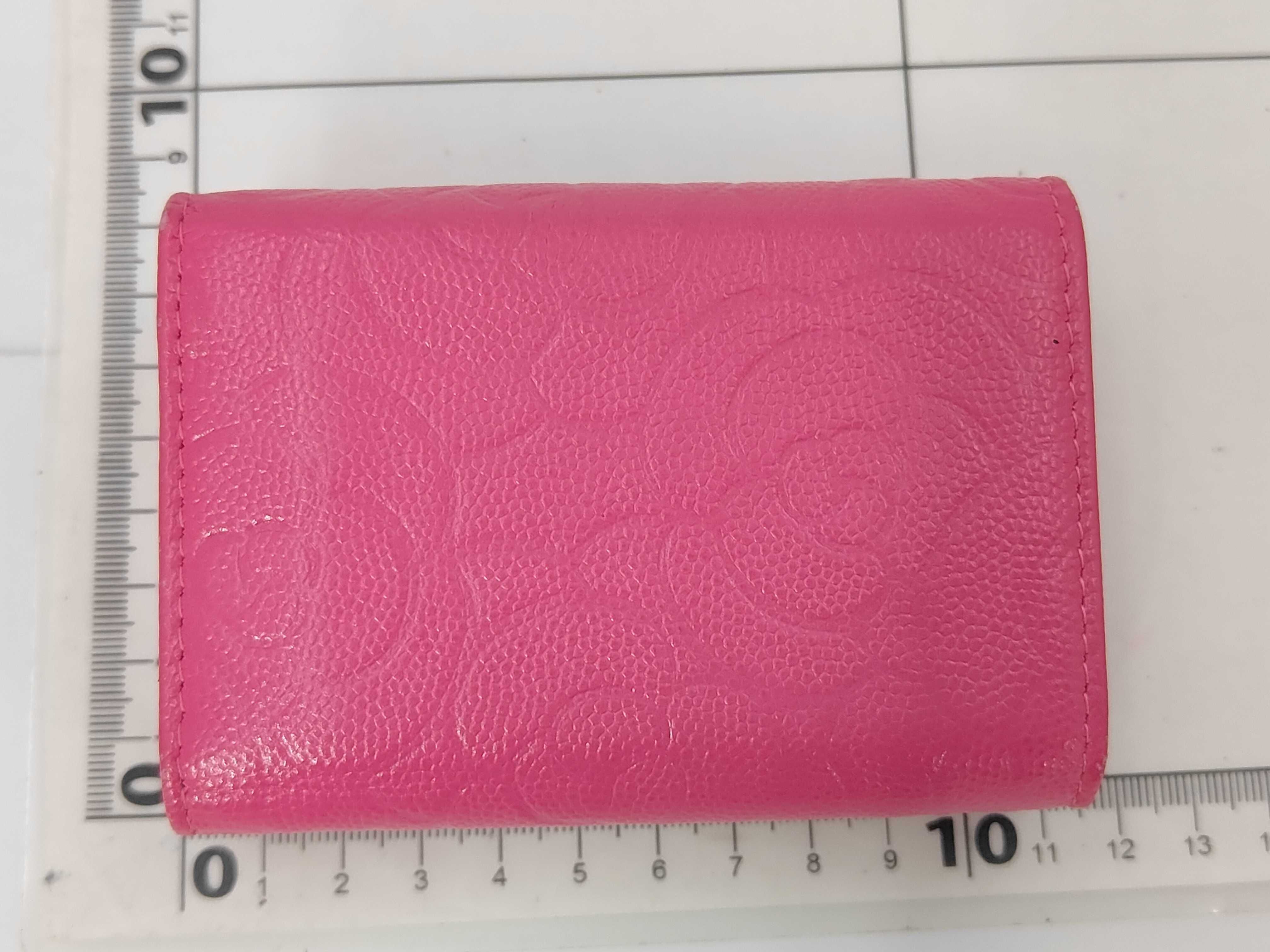 Caviar Camellia Embossed Small Flap Wallet — view 2