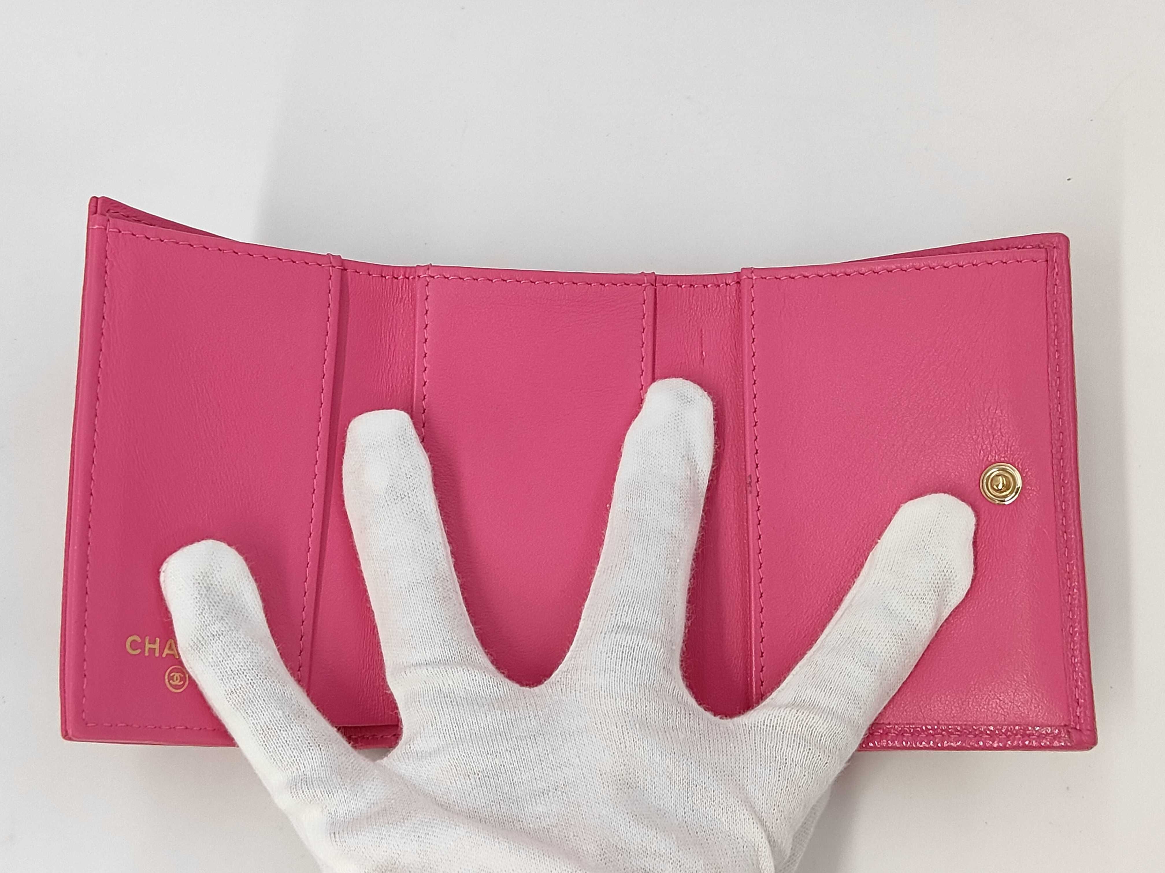Caviar Camellia Embossed Small Flap Wallet — view 5