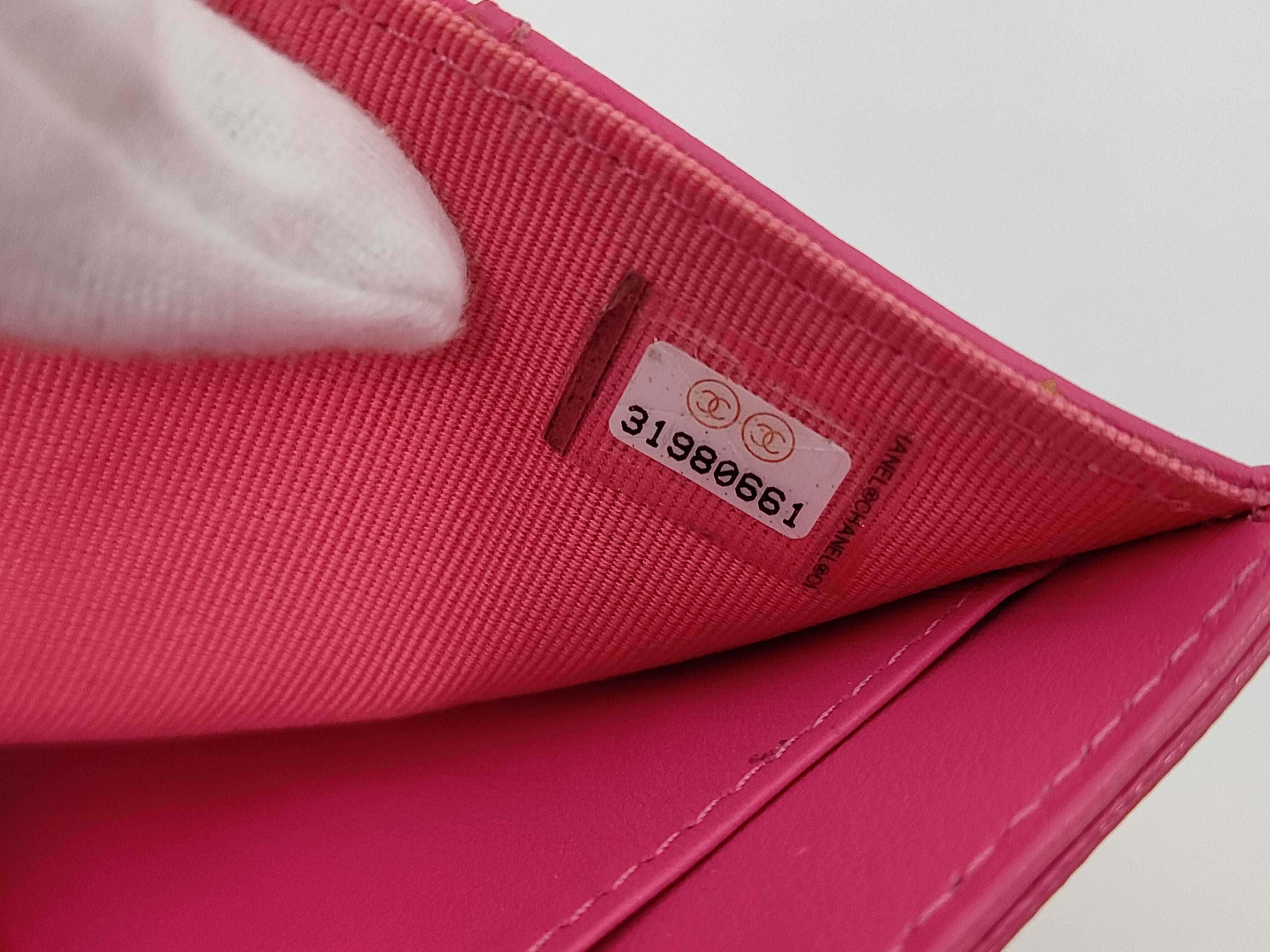 Caviar Camellia Embossed Small Flap Wallet — view 7