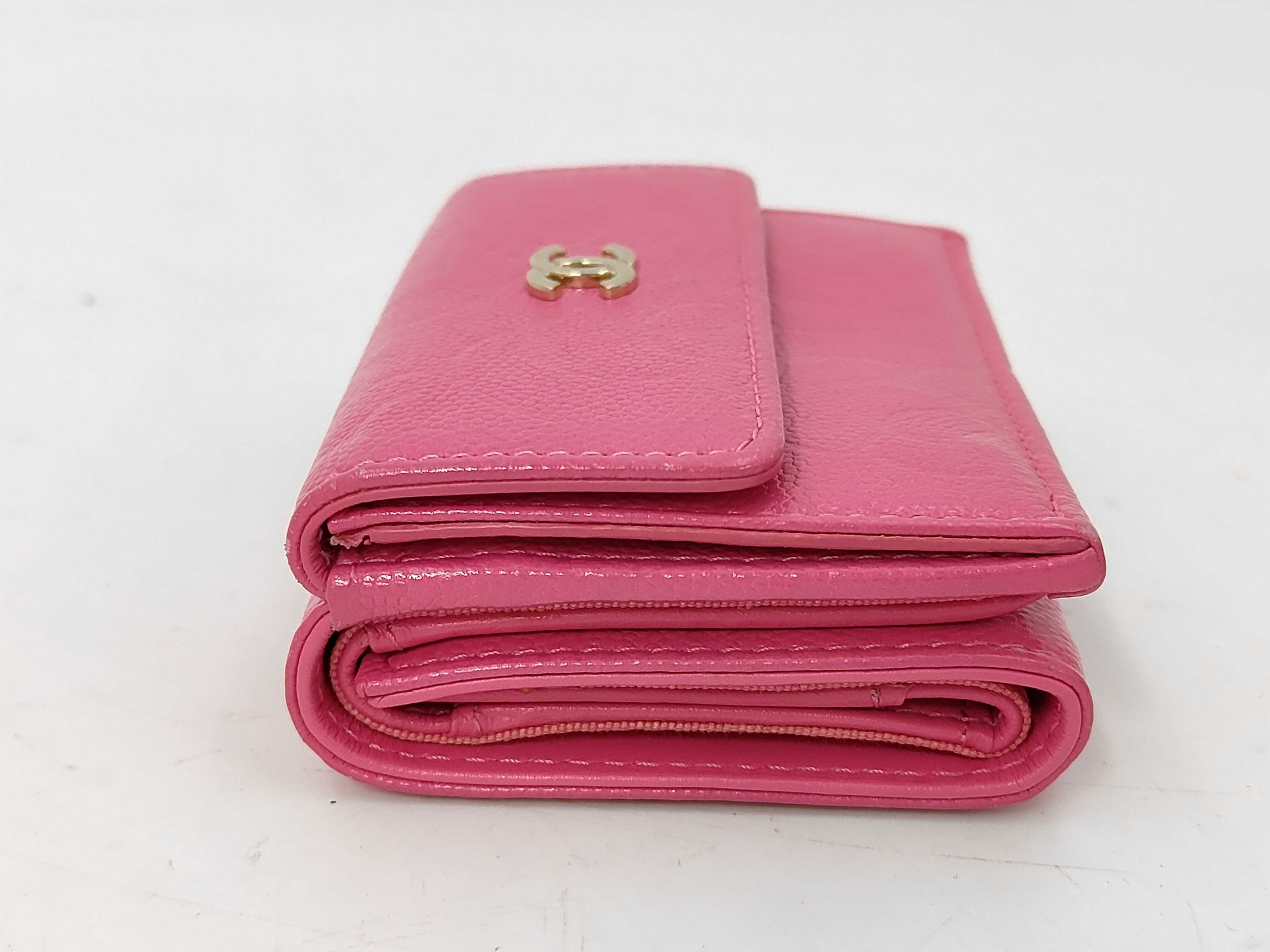 Caviar Camellia Embossed Small Flap Wallet — view 8
