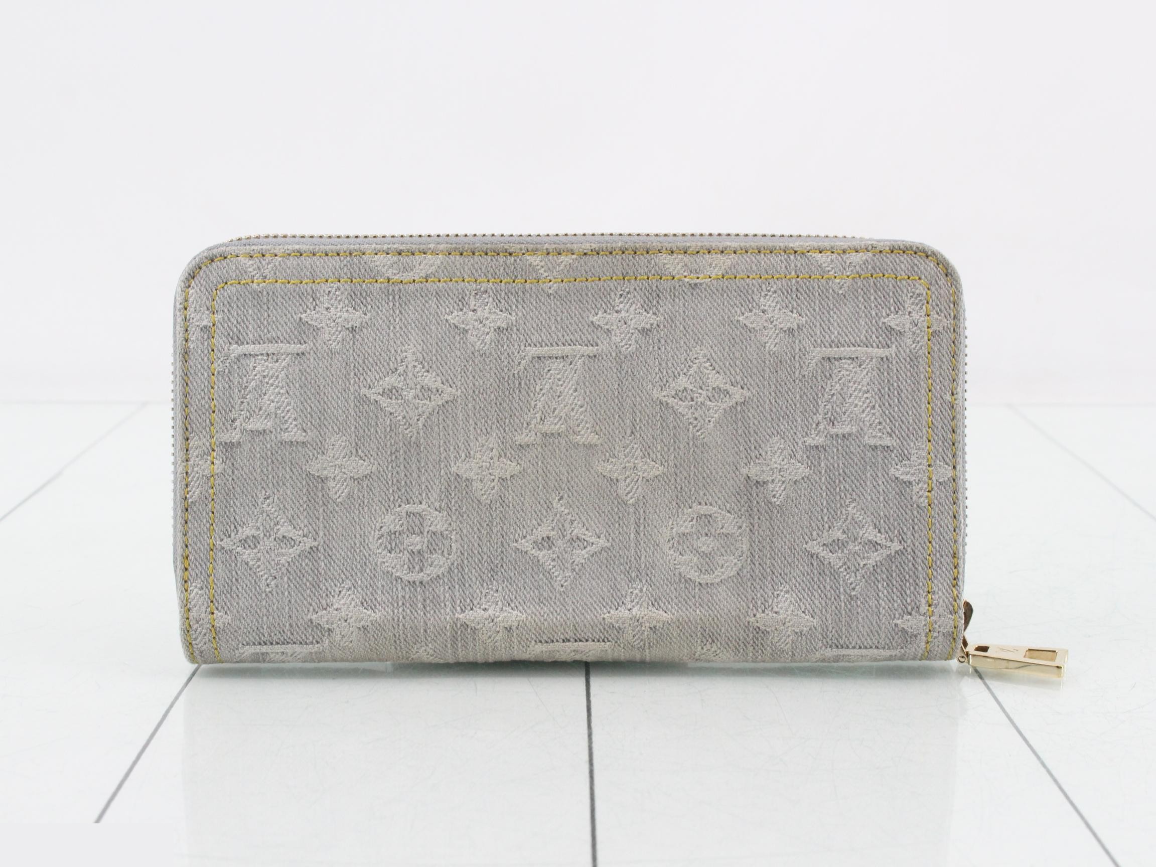 Zippy Wallet Monogram Denim Wallet Long Wallet — view 2