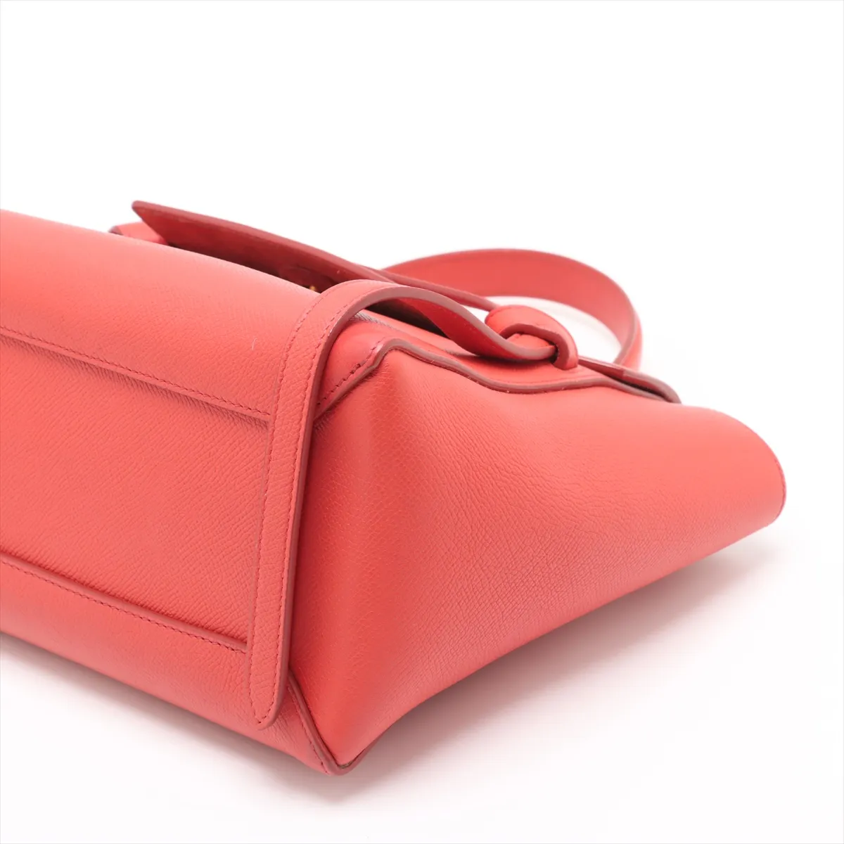 belt bag micro leather 2WAY handbag red — view 3