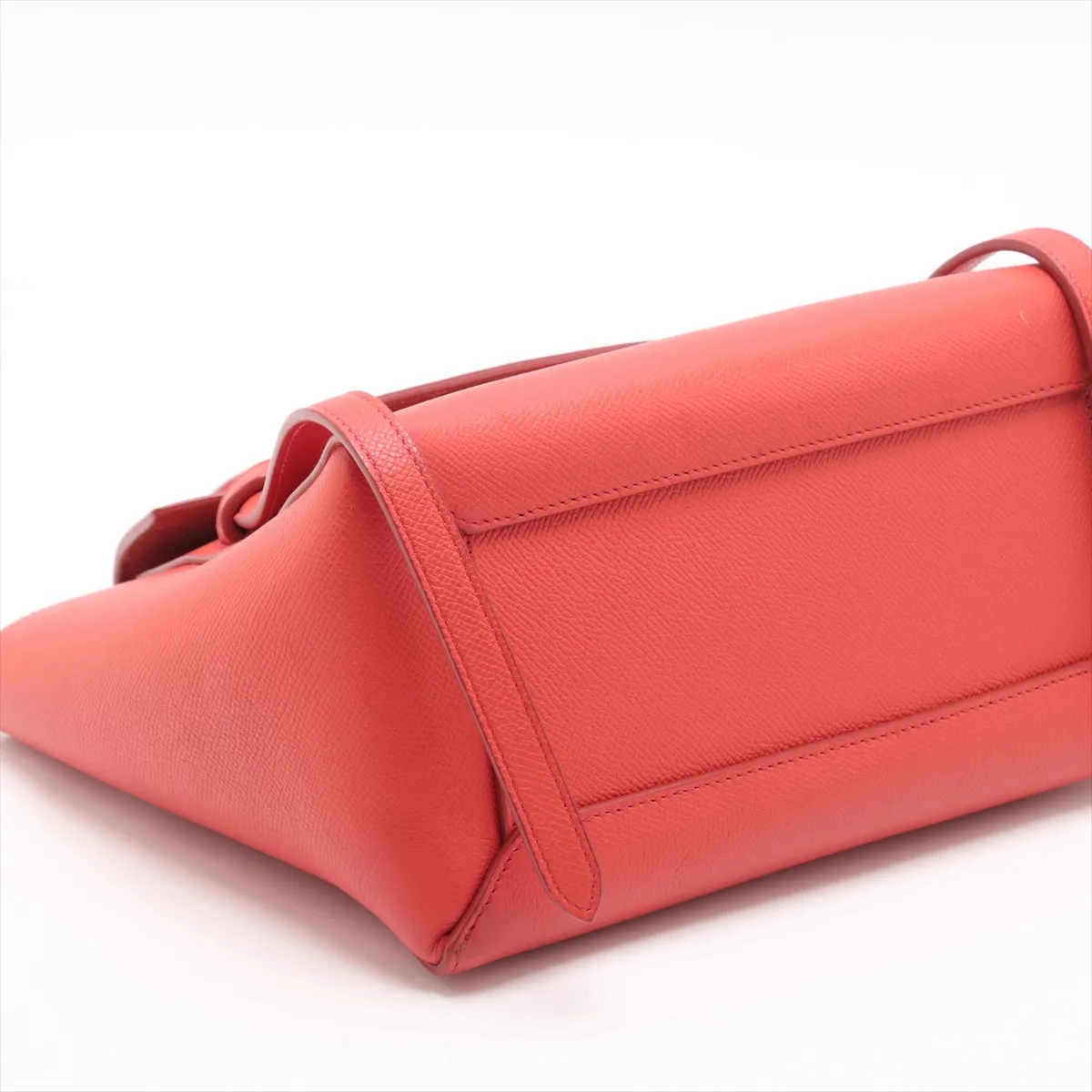 belt bag micro leather 2WAY handbag red — view 4