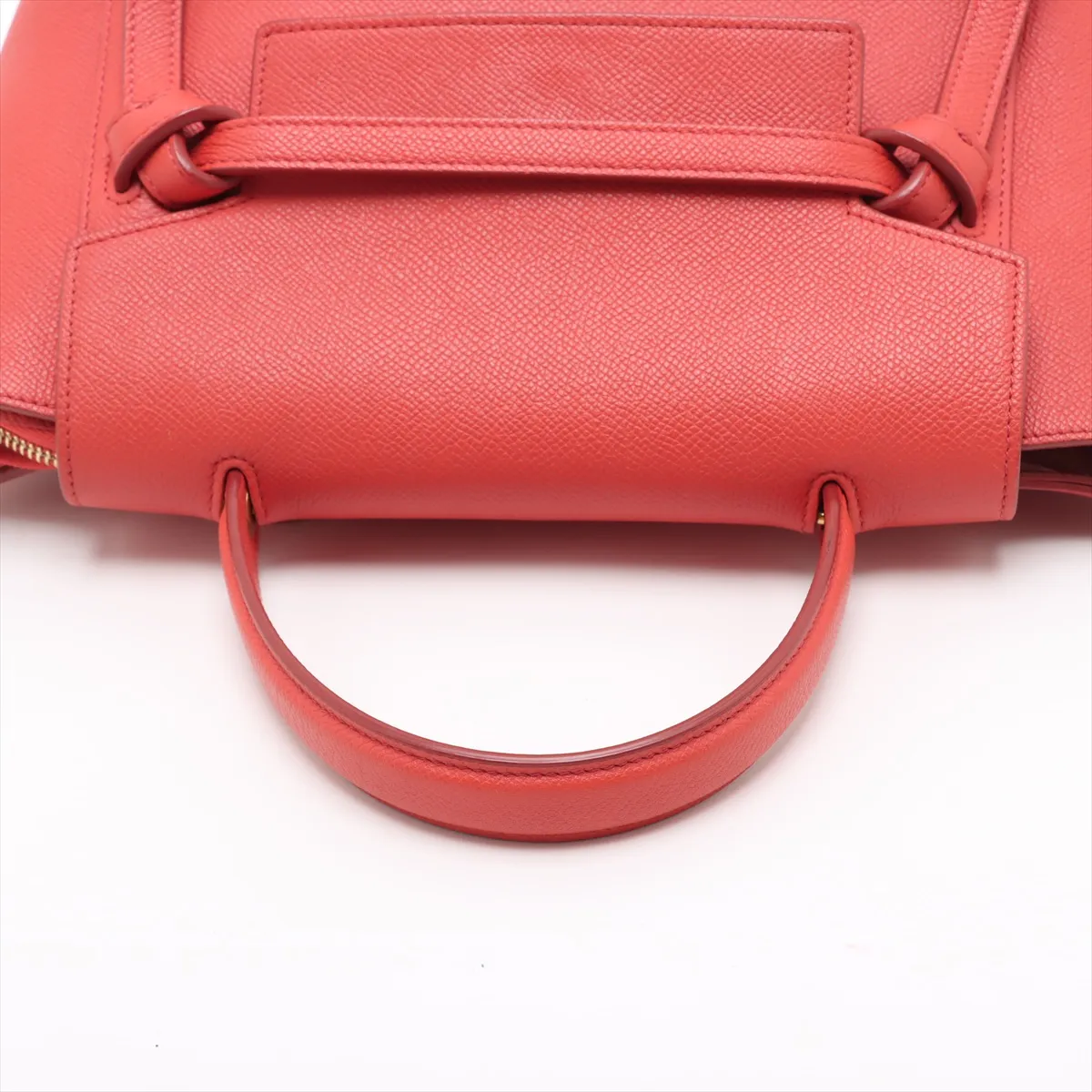 belt bag micro leather 2WAY handbag red — view 5