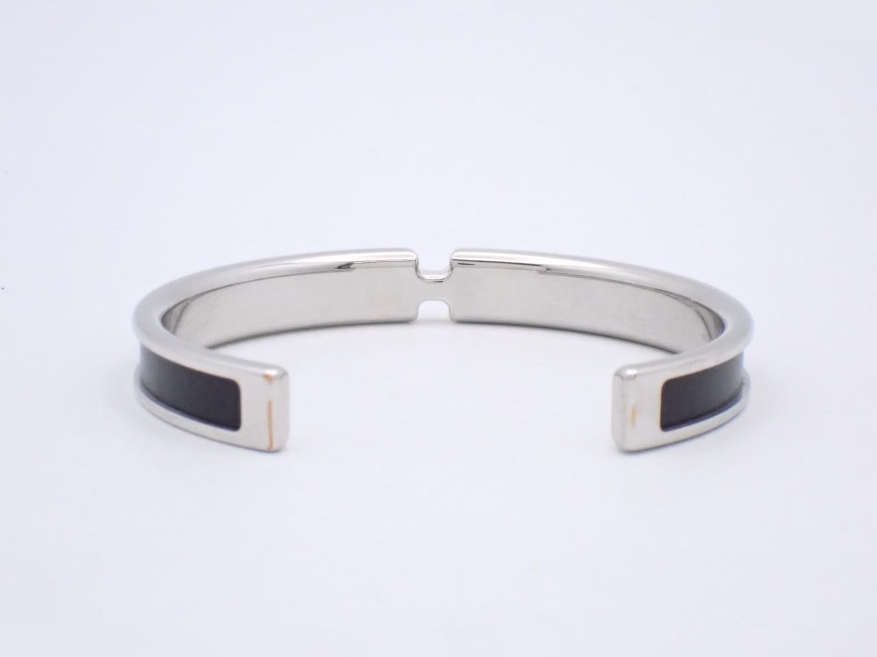 Olympe Bangle, Black/Silver, Wrist size approximately 16cm — view 2