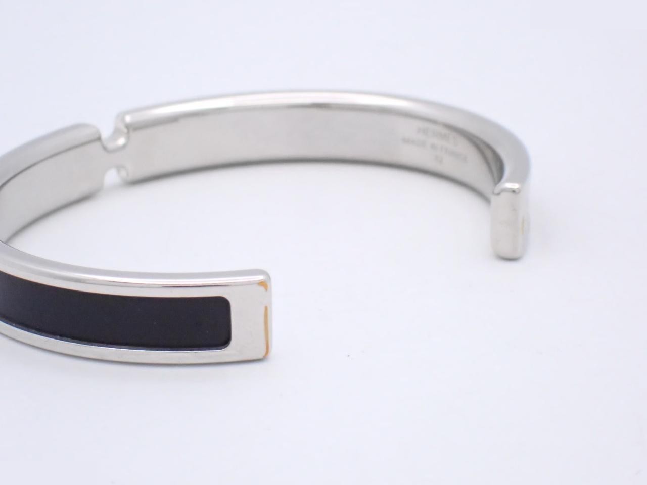Olympe Bangle, Black/Silver, Wrist size approximately 16cm — view 3