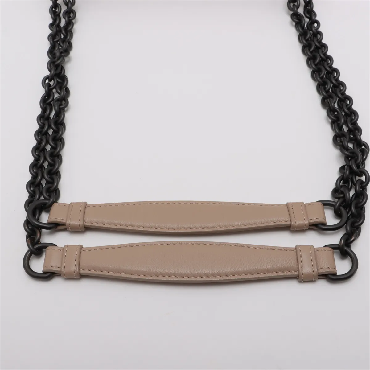 Intrecciato Olympia Leather Chain Shoulder Bag Beige — view 5