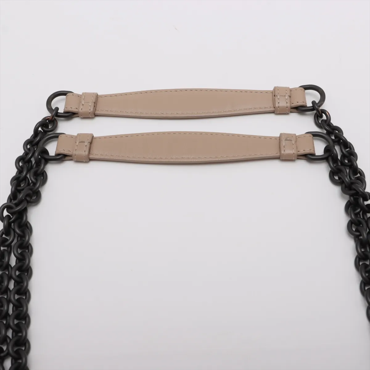 Intrecciato Olympia Leather Chain Shoulder Bag Beige — view 6