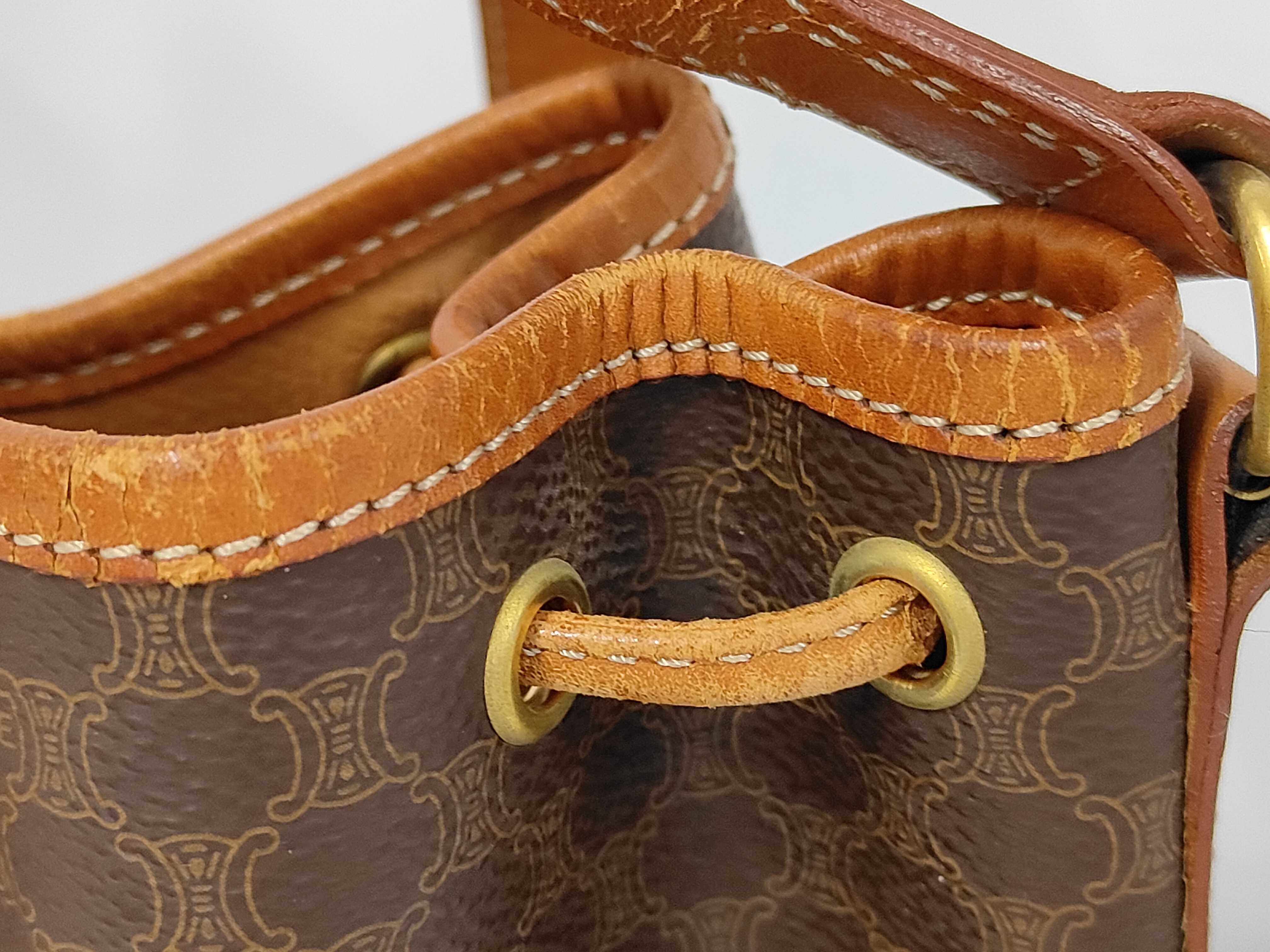 Old Vintage Drawstring Shoulder Bag — view 8