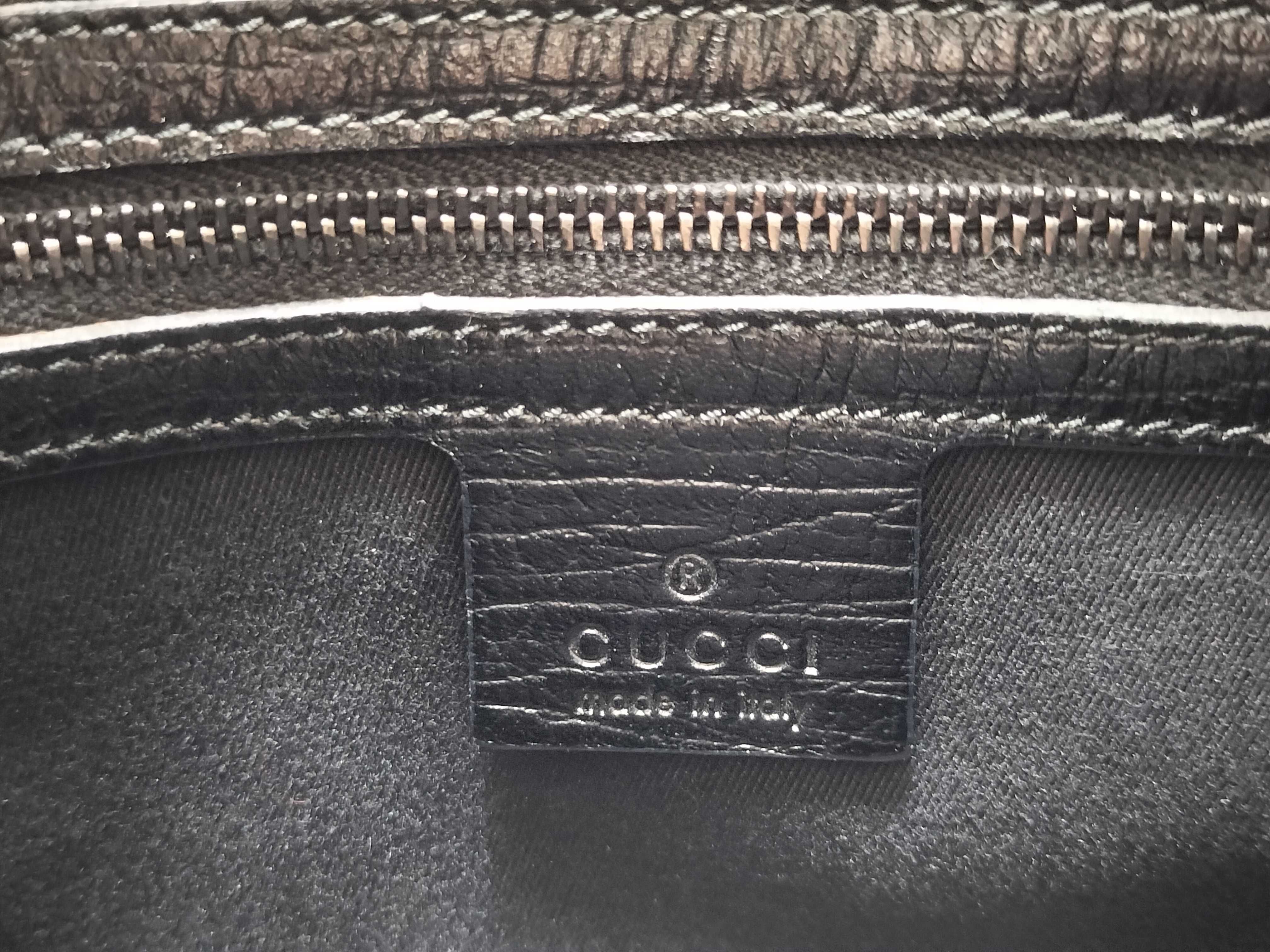 GG Canvas Gucci GG Canvas Horsewood Wood Handle 106495 Black One Shoulder Handbag — view 11
