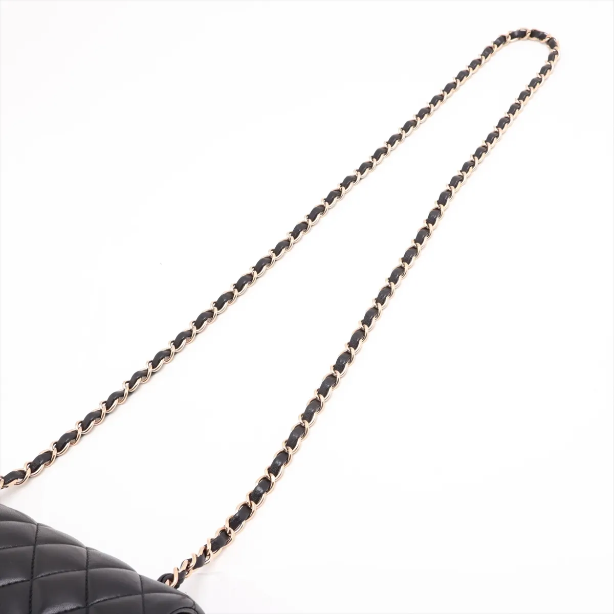 Matelassé Lambskin Single Flap Single Chain Bag, Black with Gold Hardware, 20410027 (Serial Number in the 20s) — view 5