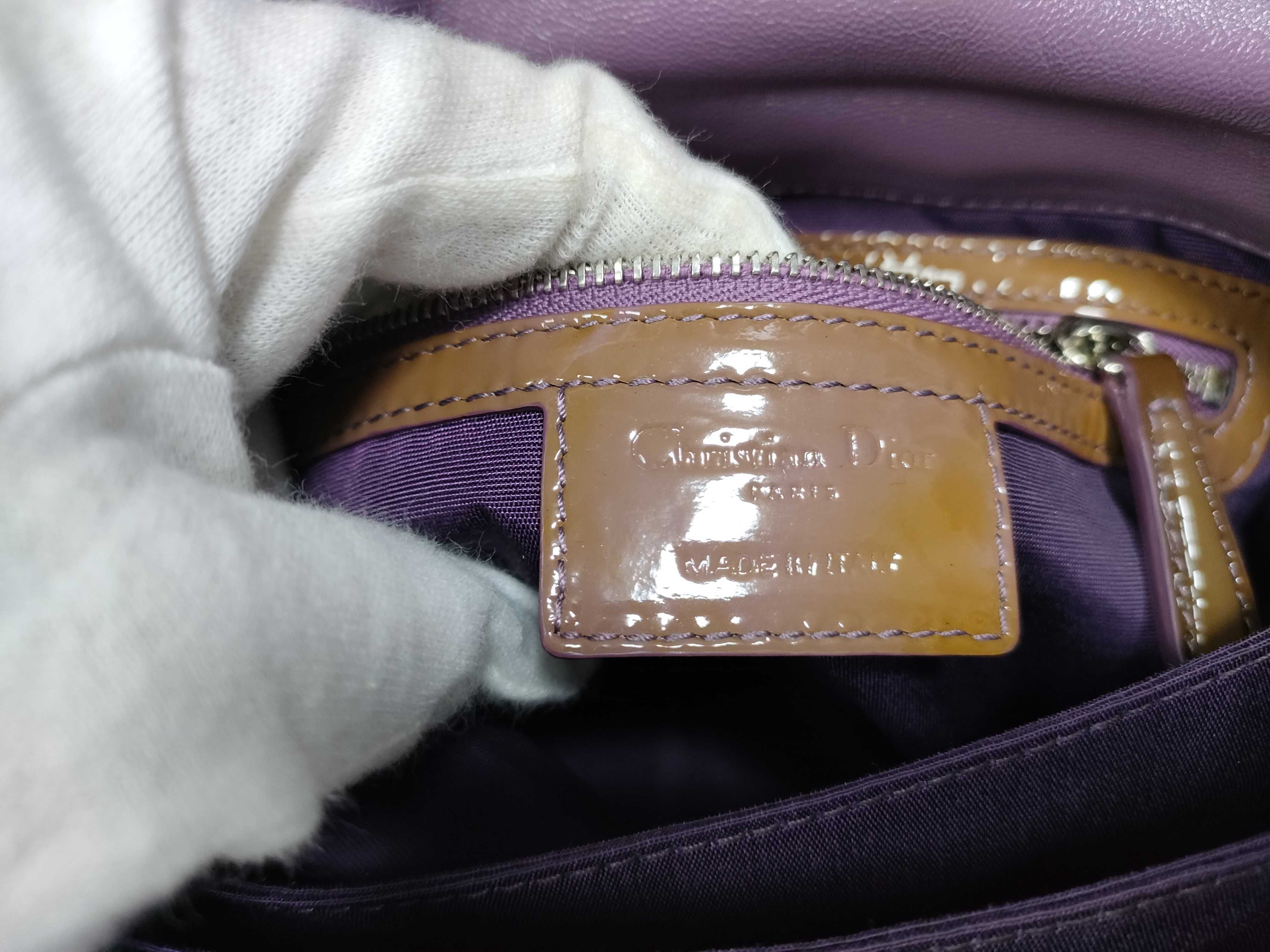 Cannage New Rock Patent Chain Shoulder Bag — view 14