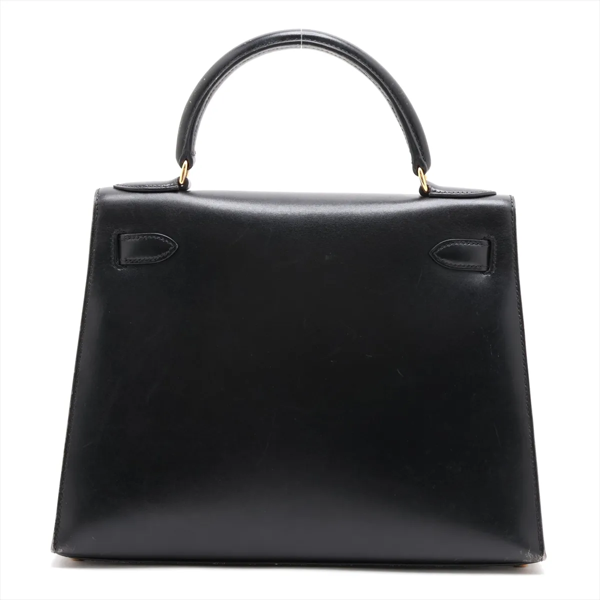 [Individually packaged] Hermes Kelly 28 Sellier Box Calf Black Gold Hardware A: 1971 — view 2