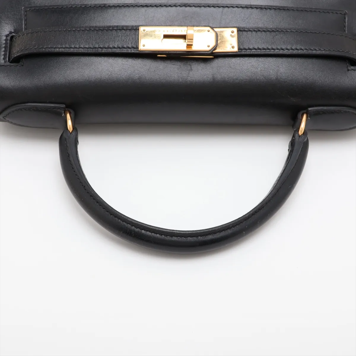 [Individually packaged] Hermes Kelly 28 Sellier Box Calf Black Gold Hardware A: 1971 — view 5
