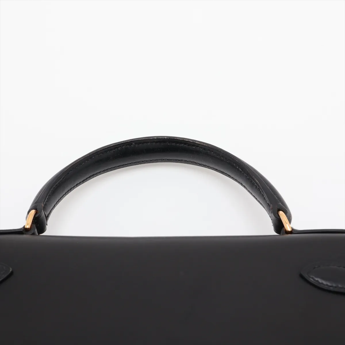 [Individually packaged] Hermes Kelly 28 Sellier Box Calf Black Gold Hardware A: 1971 — view 6