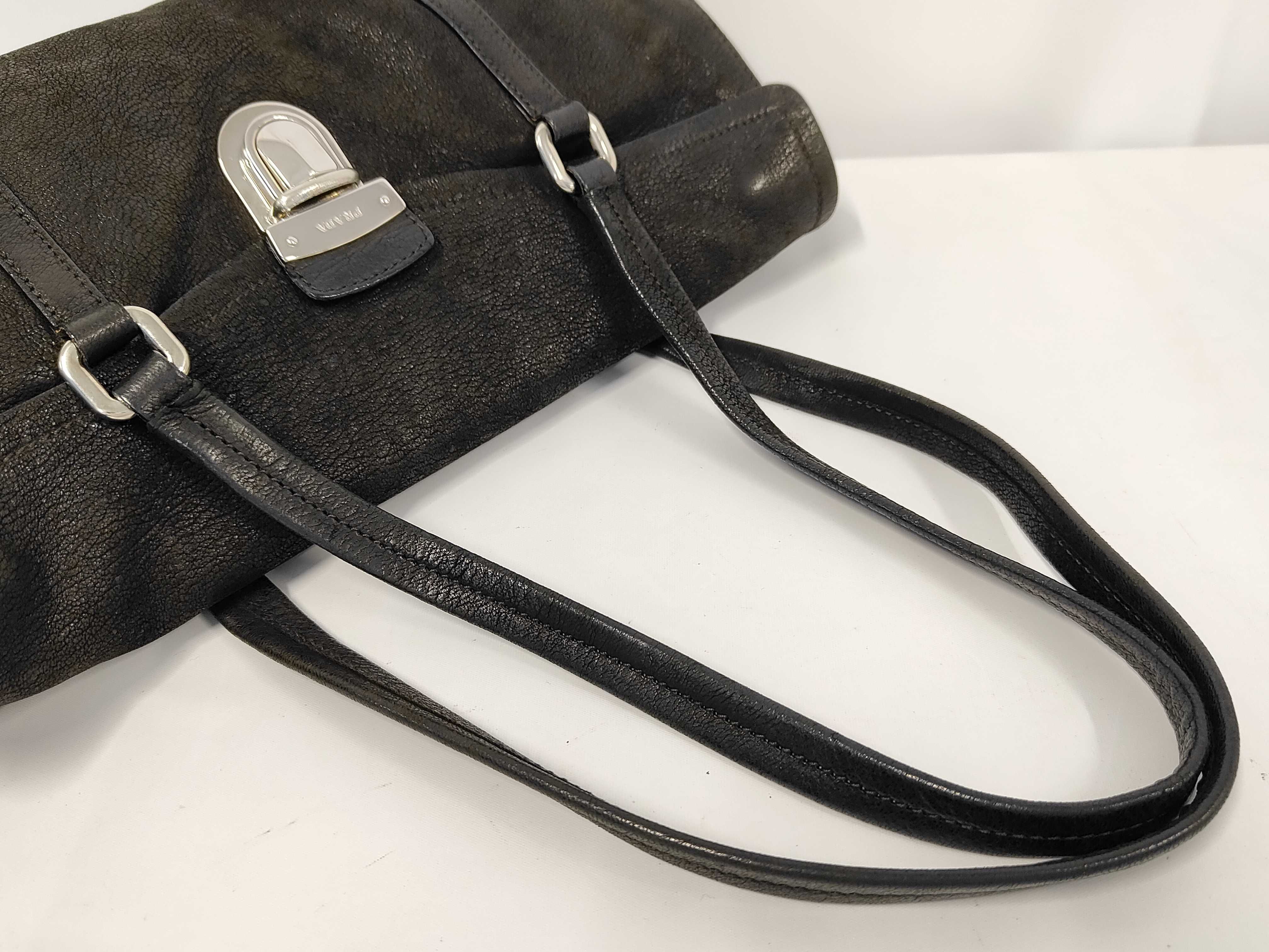 Leather Triangle Plate Shoulder Bag — view 3