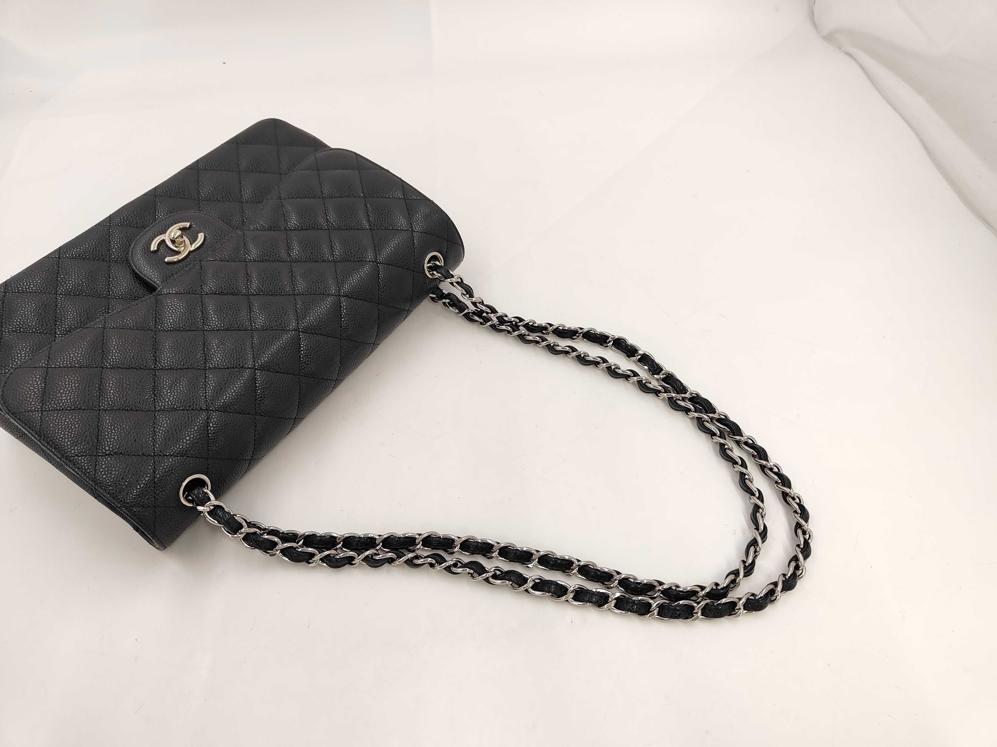 Classic Double Flap Caviar Shoulder Bag — view 5
