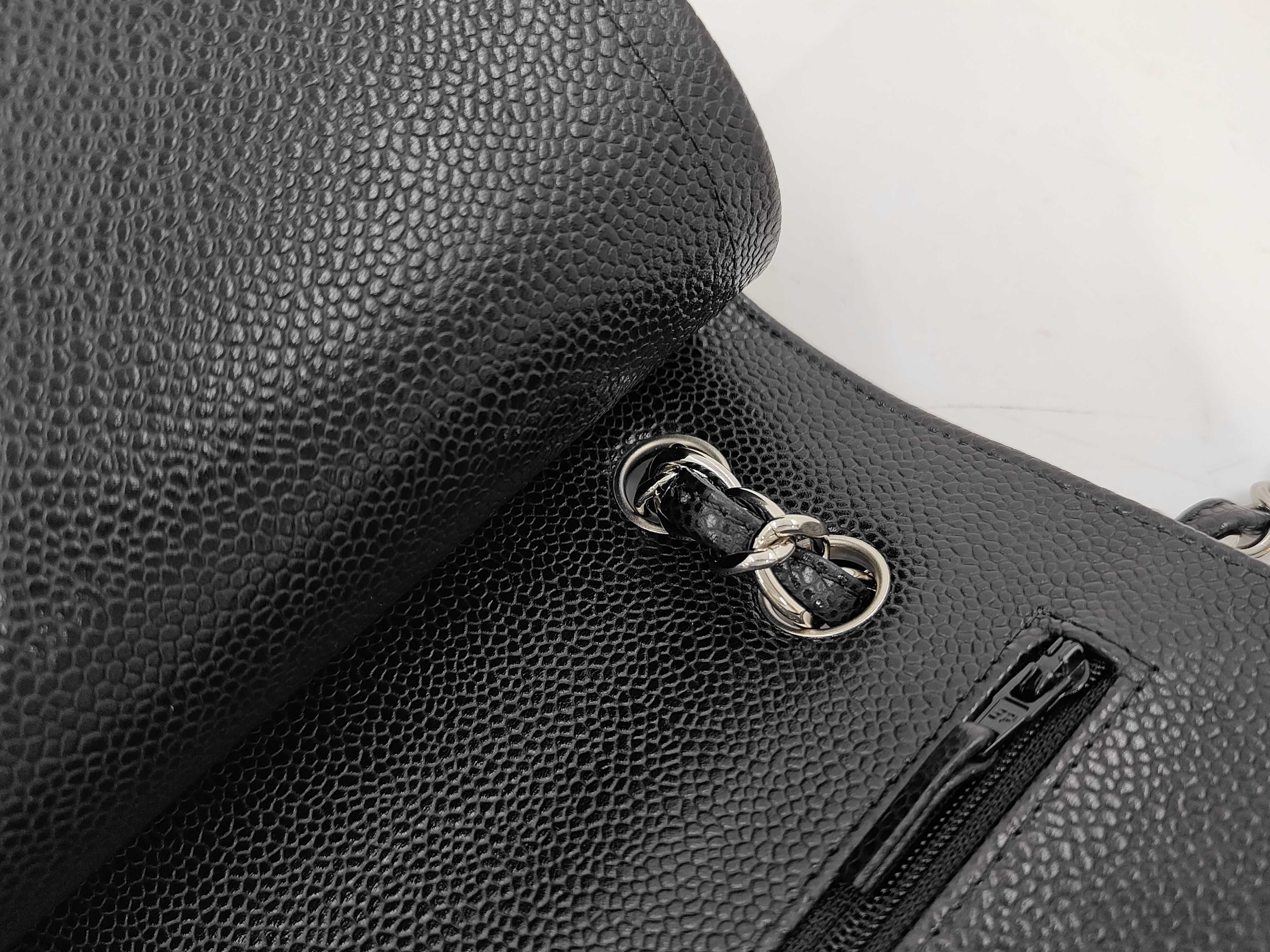 Classic Double Flap Caviar Shoulder Bag — view 7
