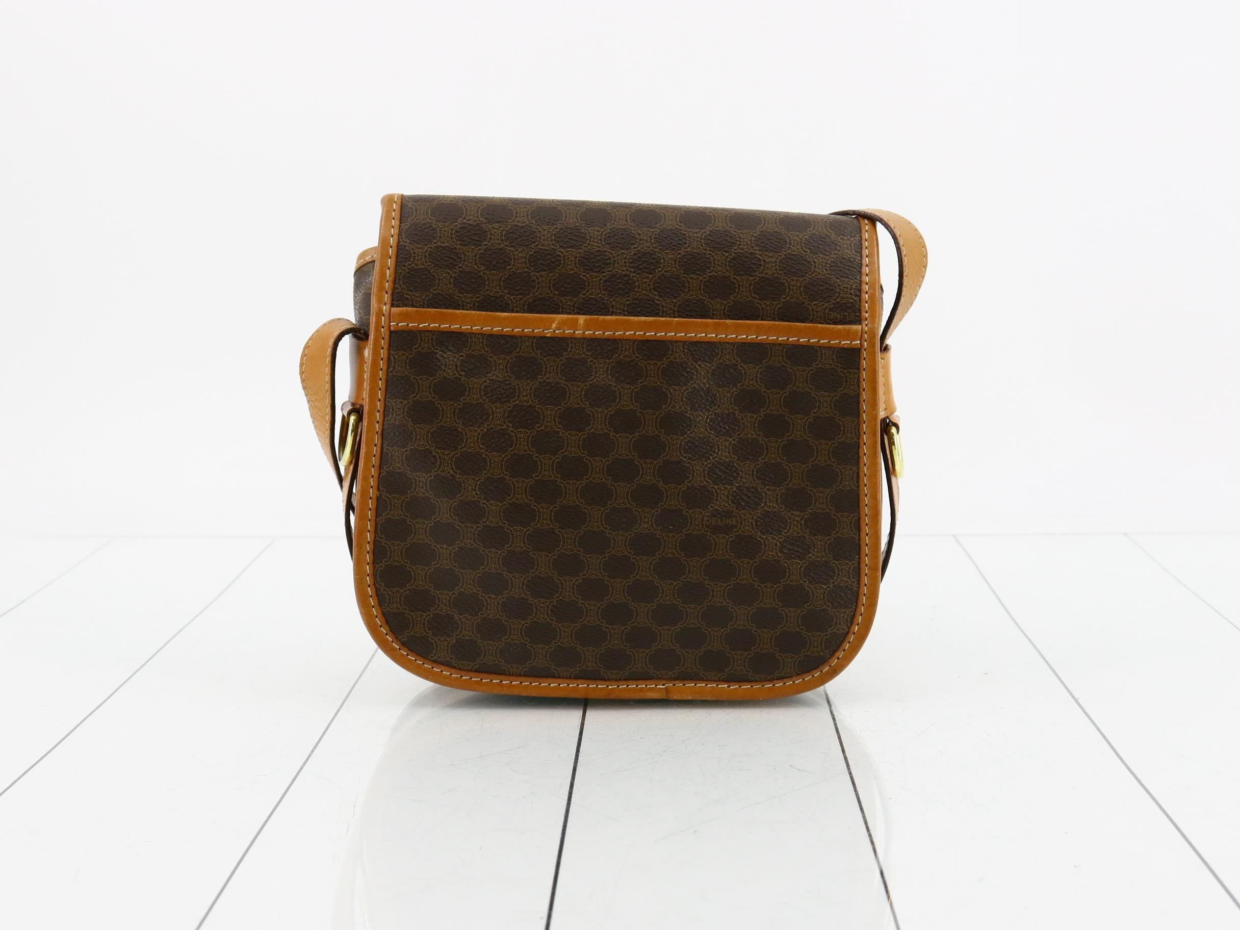 Macadam Shoulder Bag, PVC/Leather, Brown — view 2