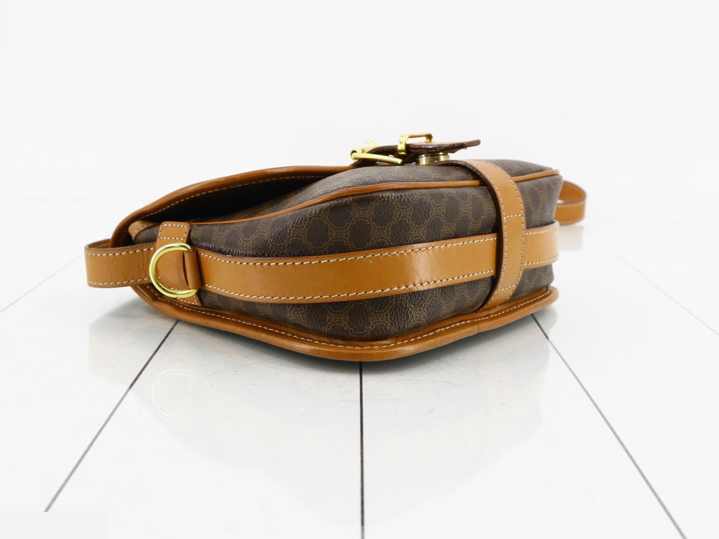 Macadam Shoulder Bag, PVC/Leather, Brown — view 5