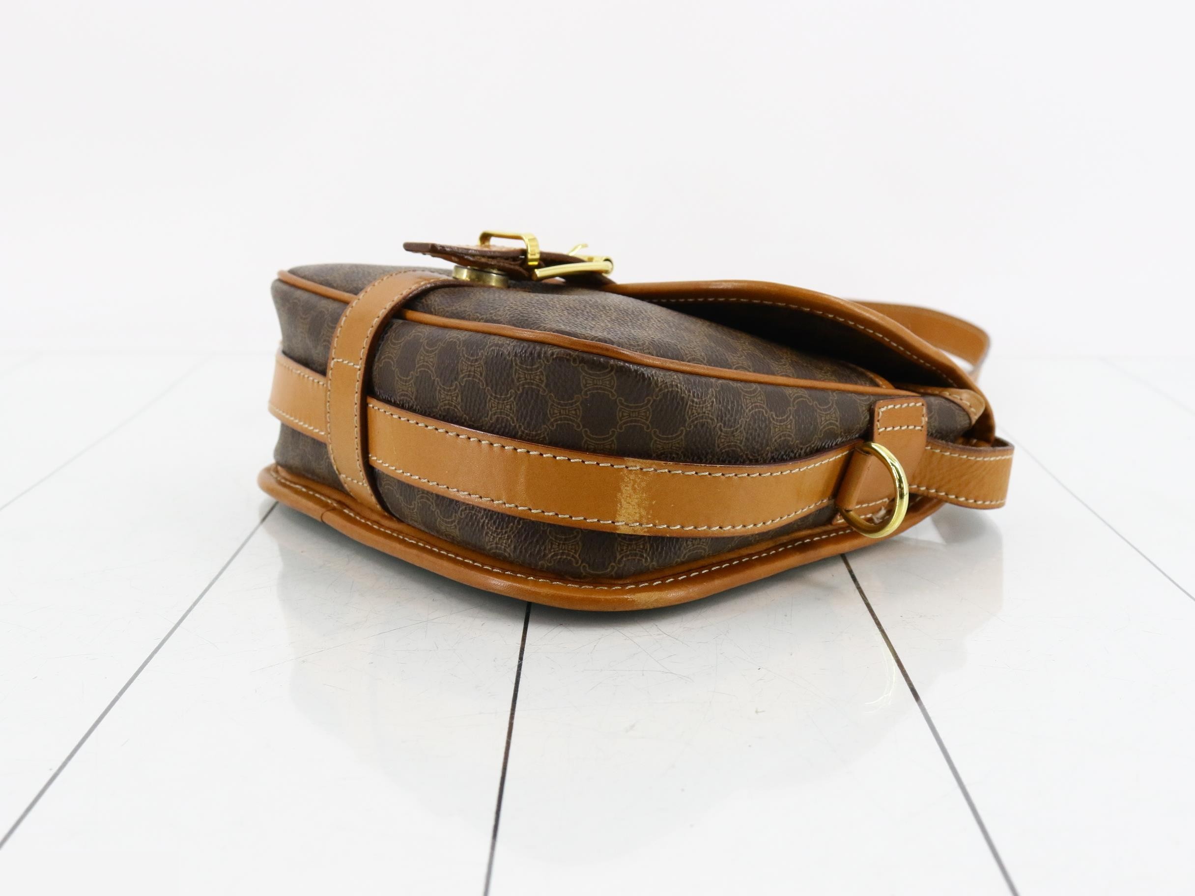 Macadam Shoulder Bag, PVC/Leather, Brown — view 6