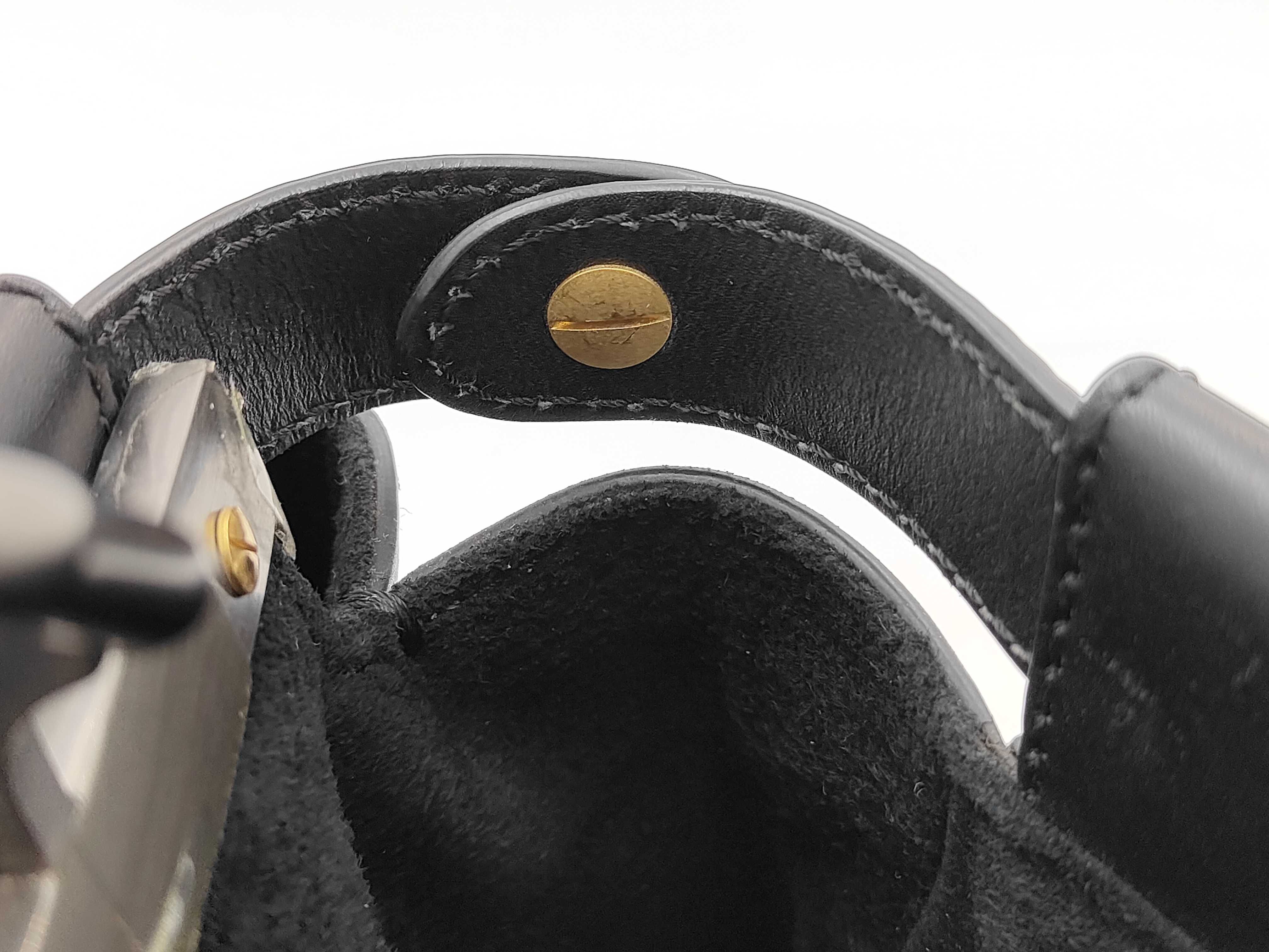 Peekaboo Regular Leather Handbag, Black — view 8