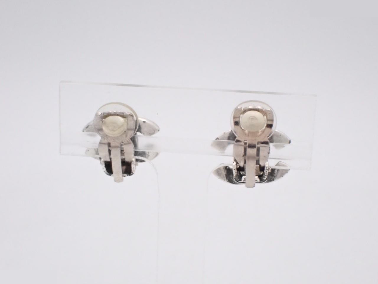 Earrings with Coco Mark design, silver. — view 2