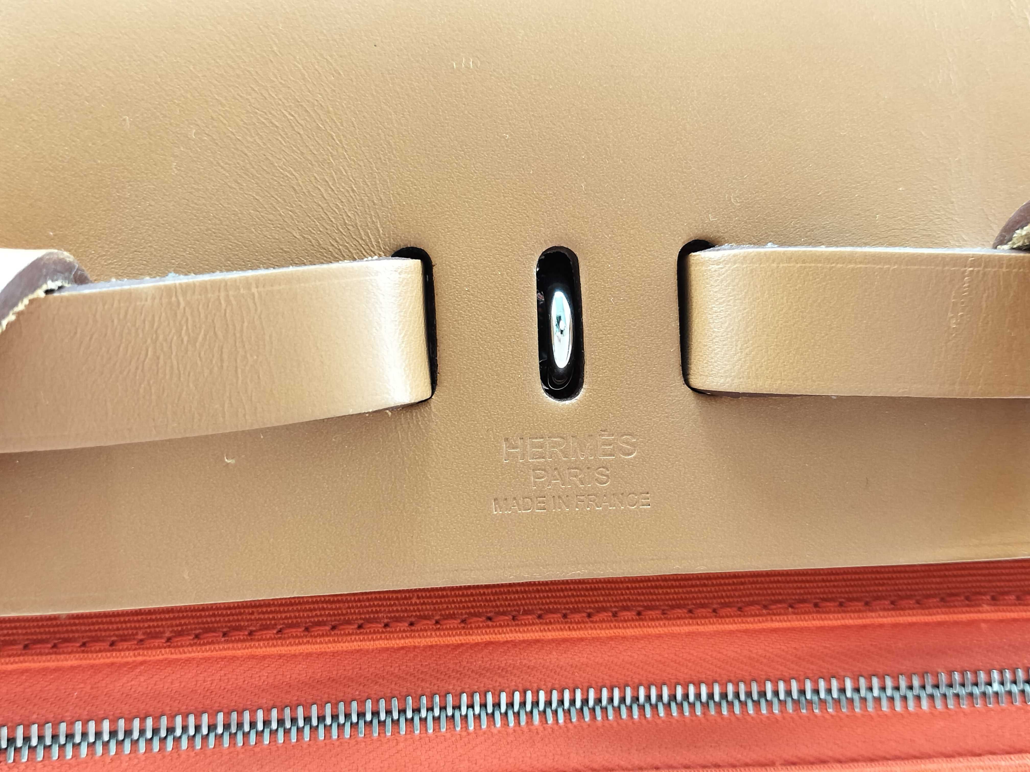 Herbag Backpack, Hermes Herbag Zip, Orange, Z Stamp, Rucksack — view 4