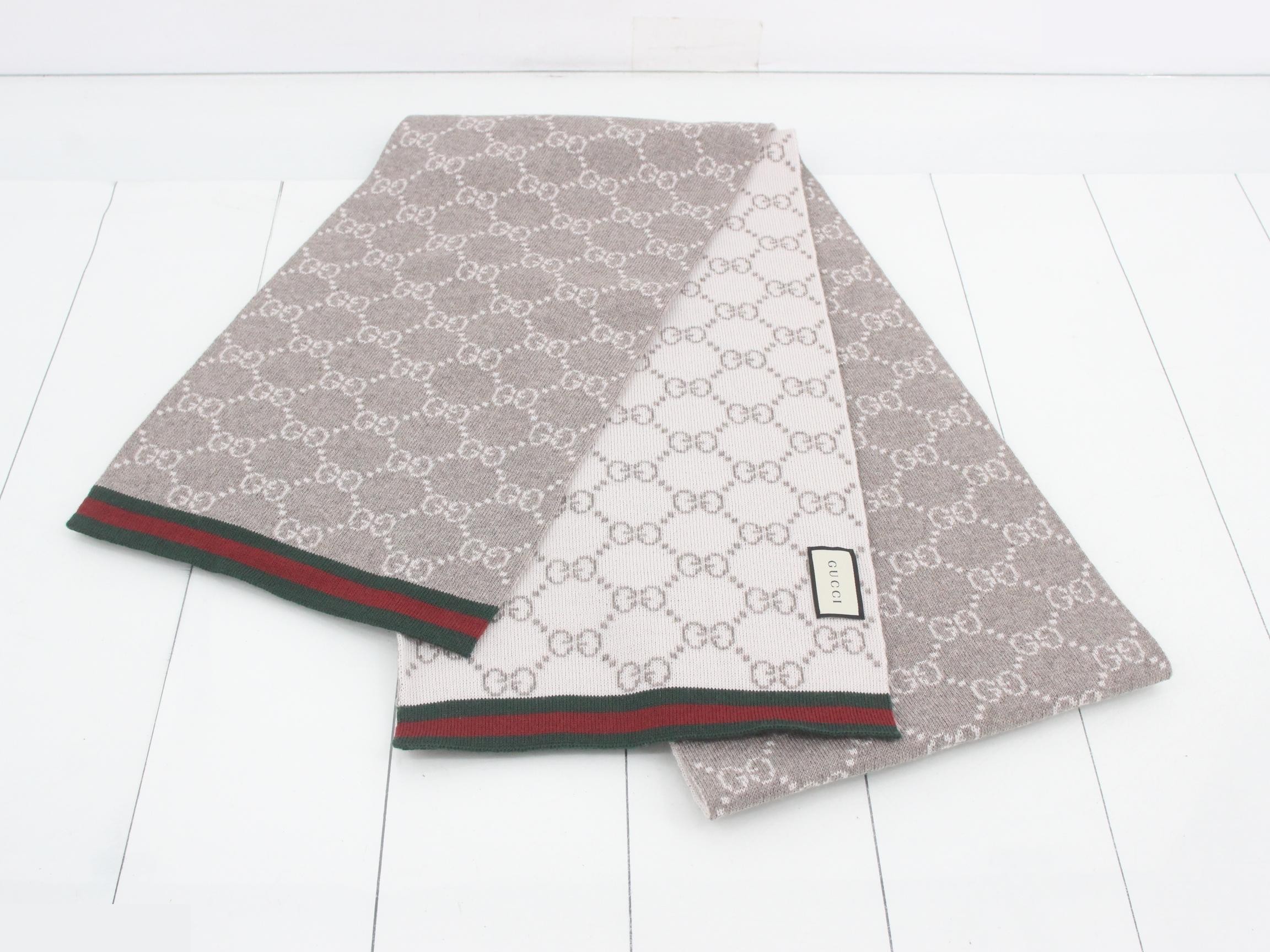 Sherry (ribbon) (accessories) - Scarf - GG Monogram - Gray — view 2