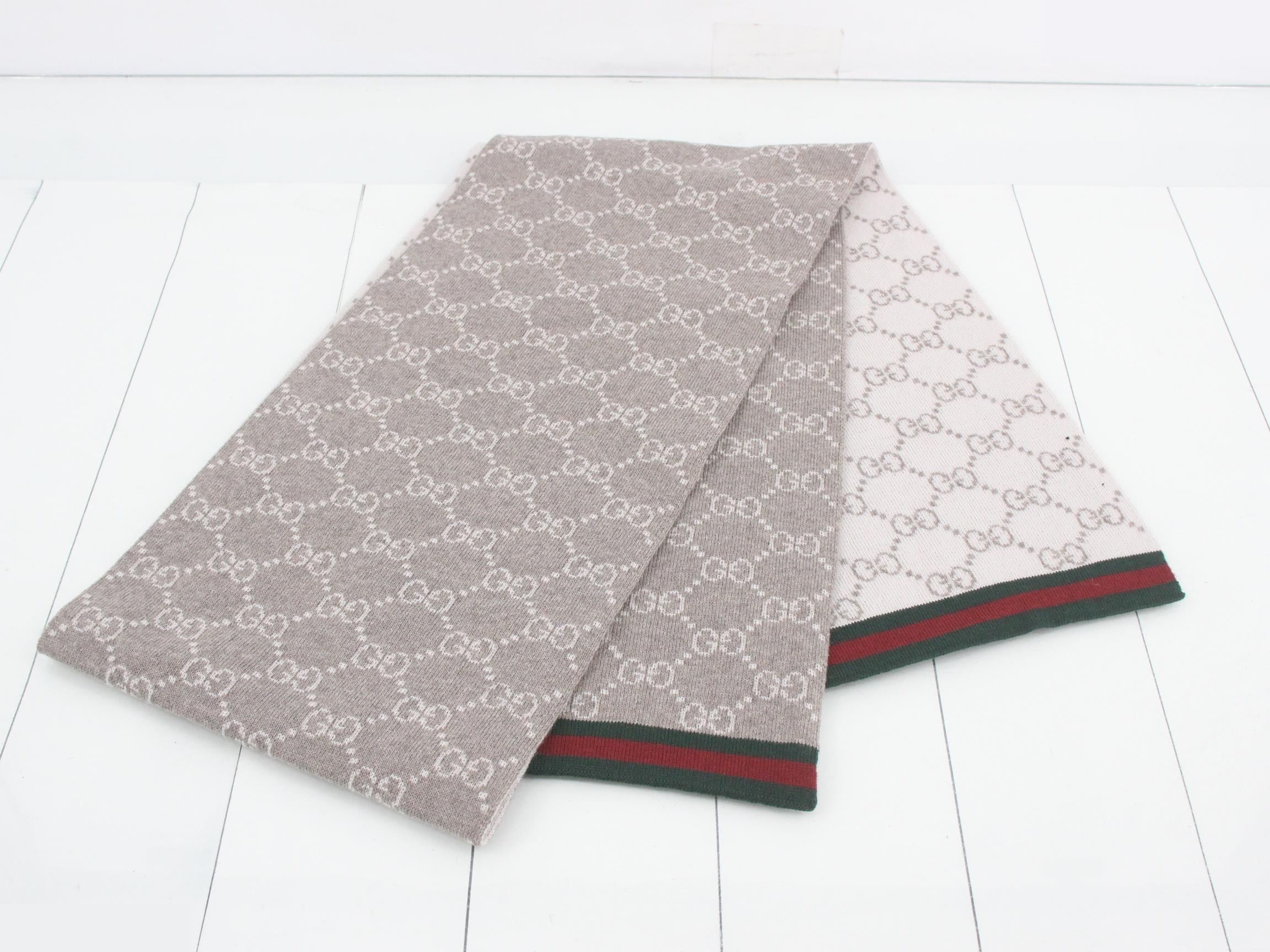 Sherry (ribbon) (accessories) - Scarf - GG Monogram - Gray — view 3