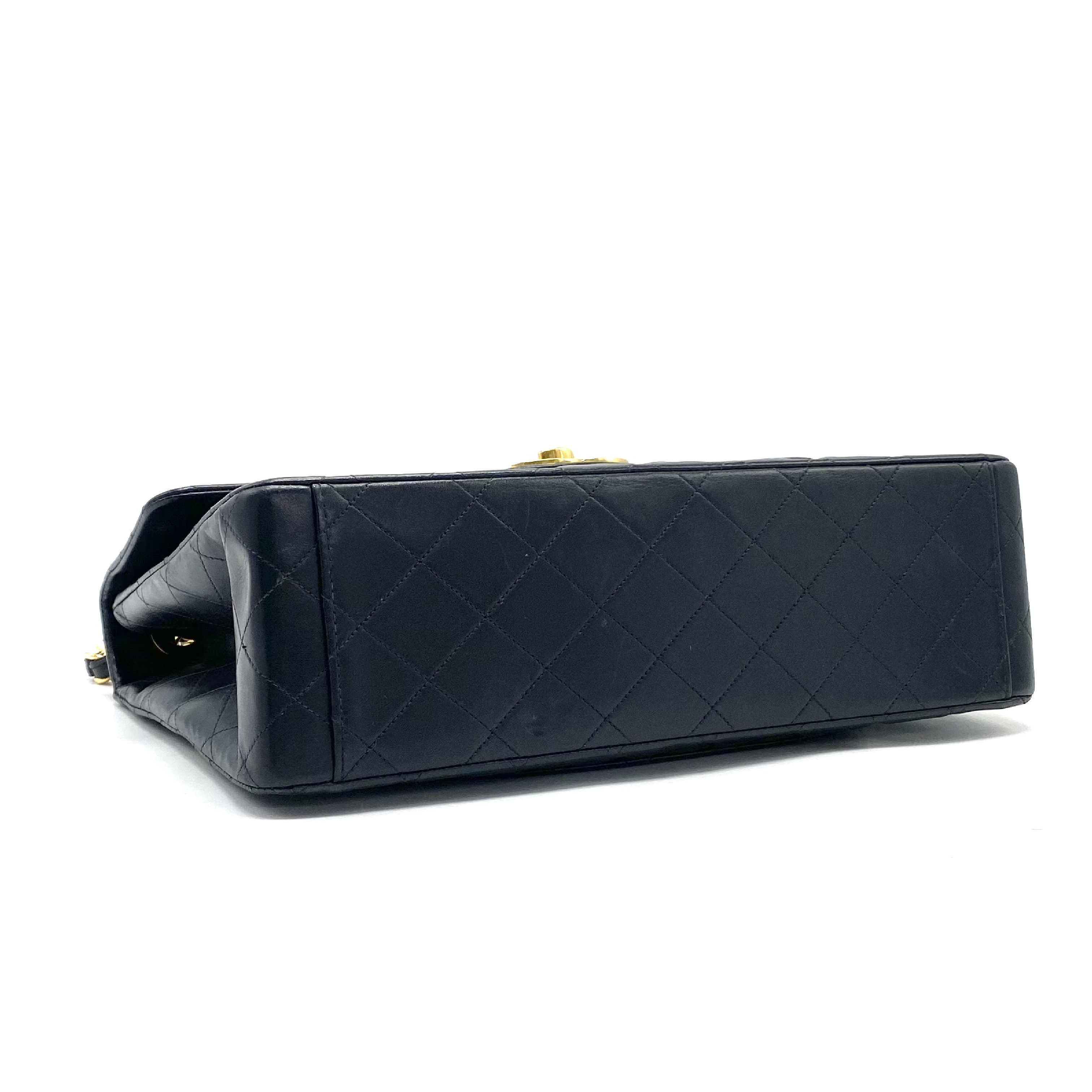 Large Matelassé Turnlock Lambskin Chain Shoulder Bag — view 3