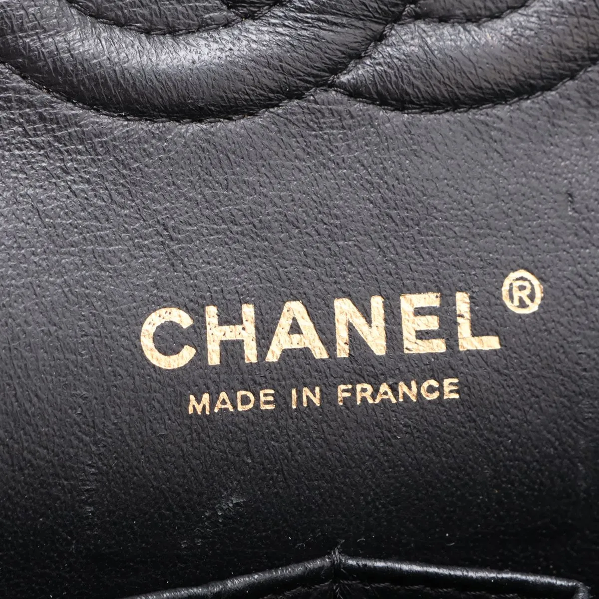 [Individually packaged] Chanel Matelassé 25 Caviar Skin Double Flap Double Chain Bag, Black with Gold Hardware, 12976065, Series 12, A01112 — view 12