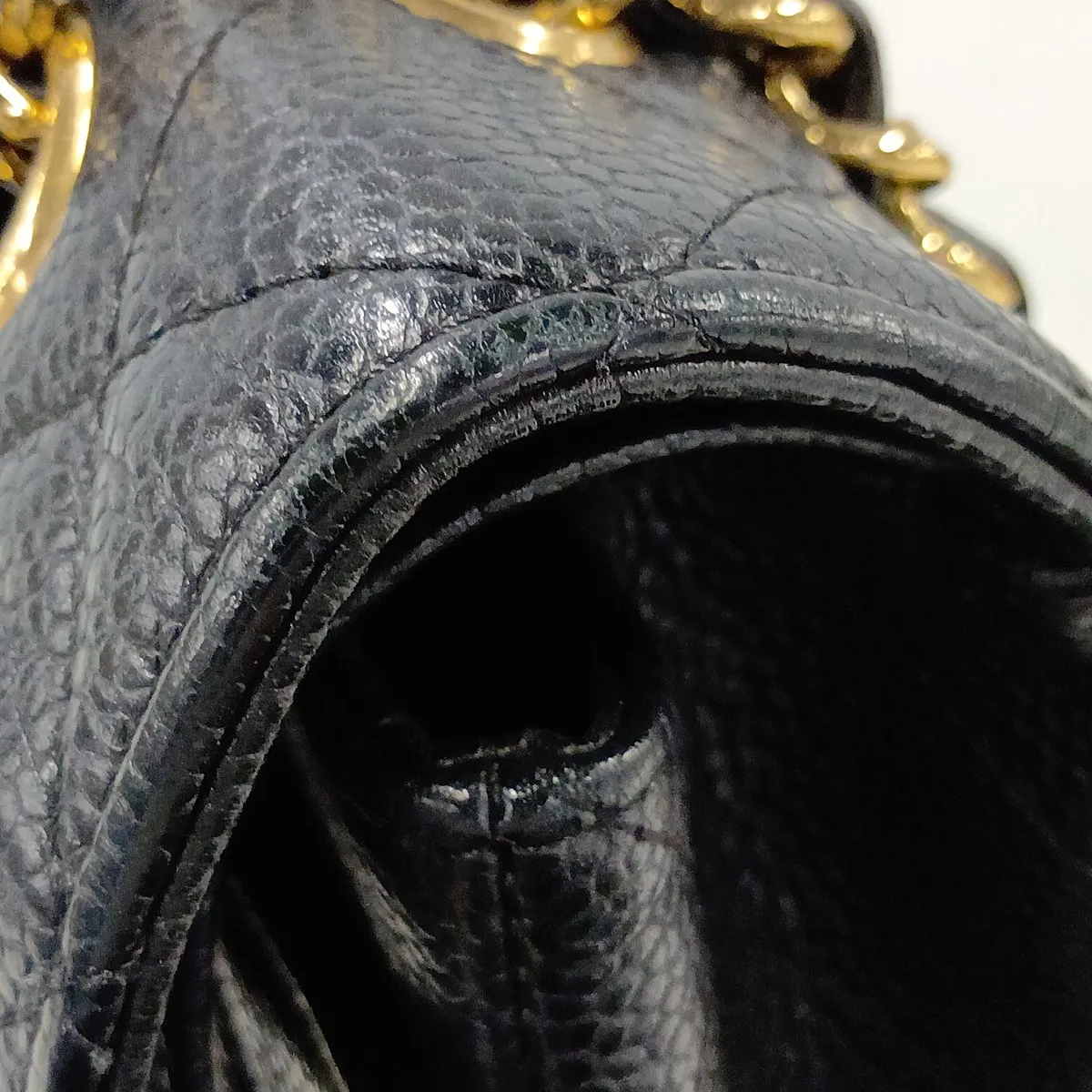 [Individually packaged] Chanel Matelassé 25 Caviar Skin Double Flap Double Chain Bag, Black with Gold Hardware, 12976065, Series 12, A01112 — view 13