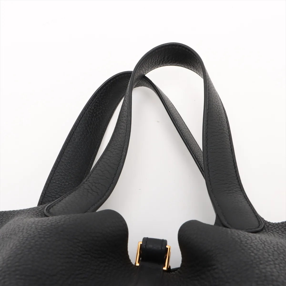 Picotan Lock 22 MM Taurillon Clemence Black Gold hardware Y:2020 — view 6