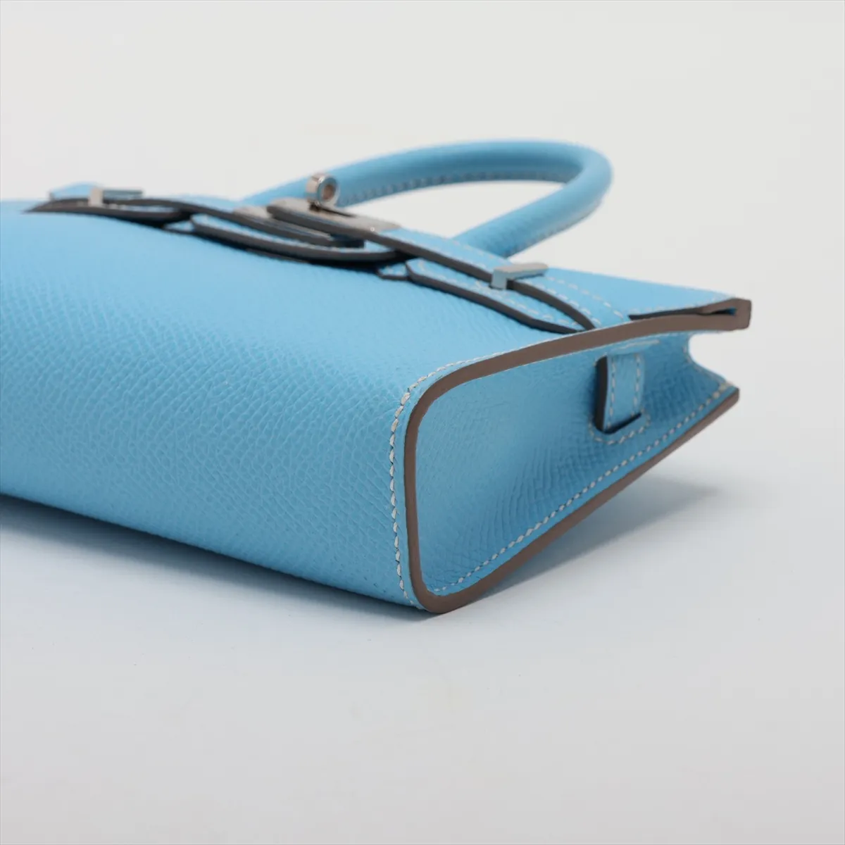 [Individually packaged] Hermes Tiny Birkin Veau Epsom Celeste Silver Hardware O: 2011 — view 3