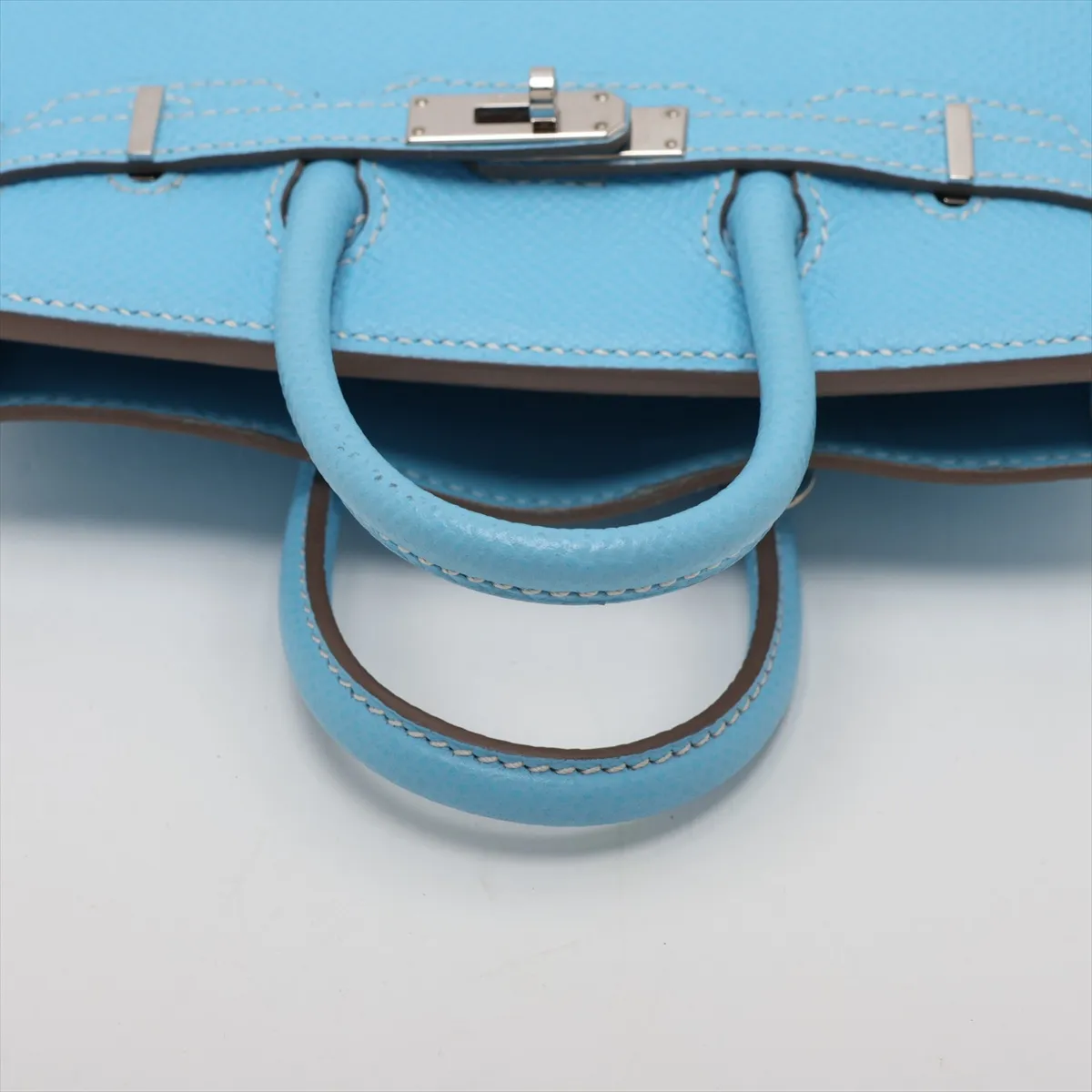 [Individually packaged] Hermes Tiny Birkin Veau Epsom Celeste Silver Hardware O: 2011 — view 5