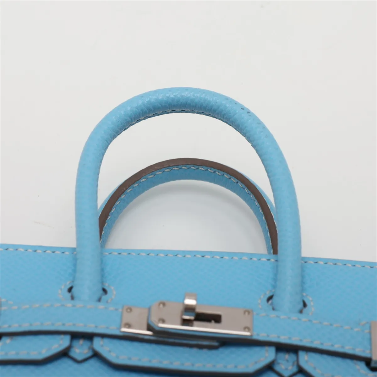 [Individually packaged] Hermes Tiny Birkin Veau Epsom Celeste Silver Hardware O: 2011 — view 6