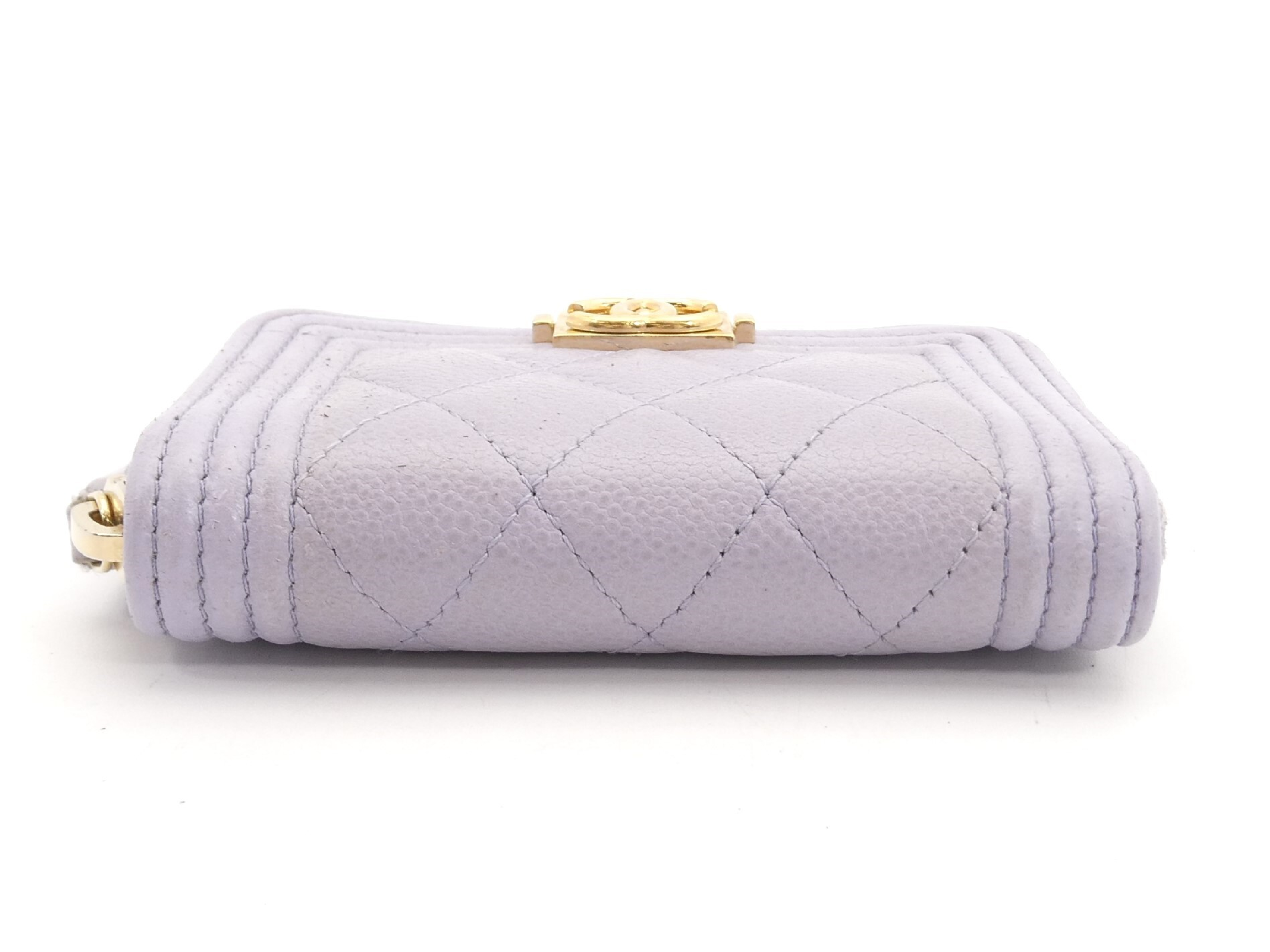 Boy Chanel Matelassé Coco Mark Caviar Skin Card Case — view 5