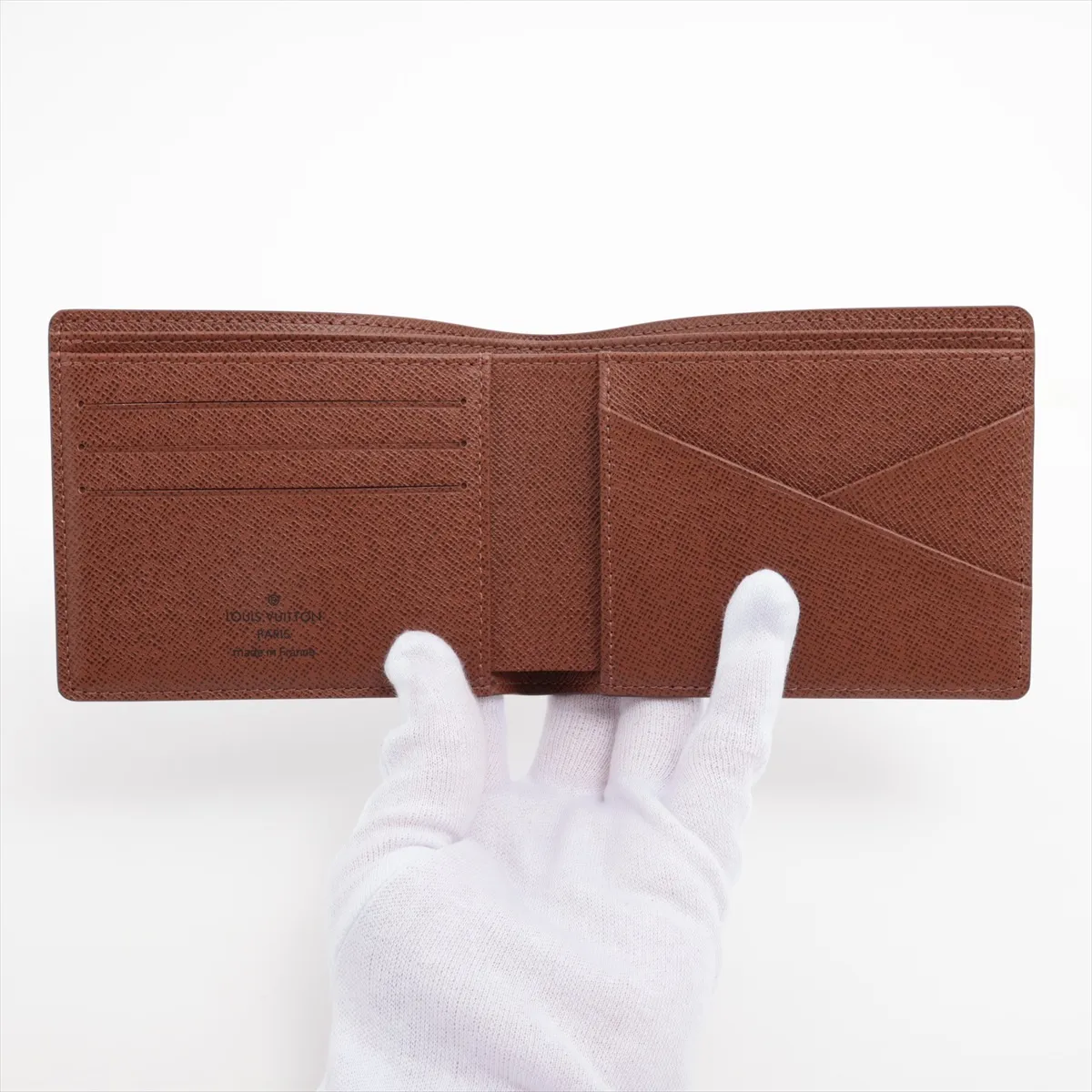 Monogram Portefeuille Multible M60895 Brown Compact Wallet RFID Reactive — view 3