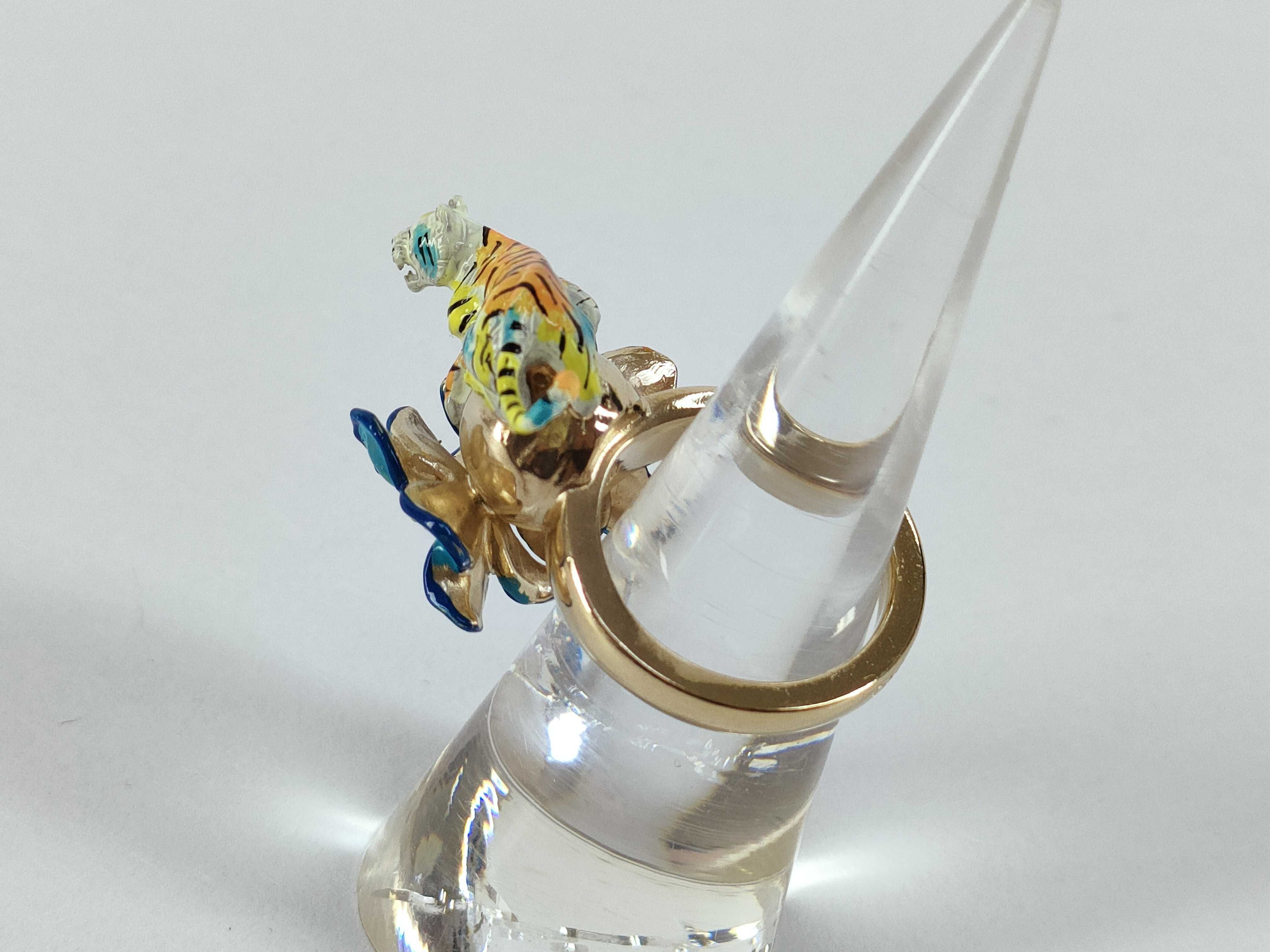 Toile de Jouy Voyage Tiger Flower Ring, Size M — view 2